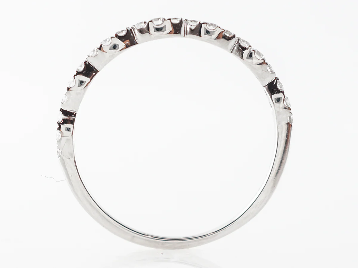 Diamond Pave Wedding Band in 14k White Gold - Image 4