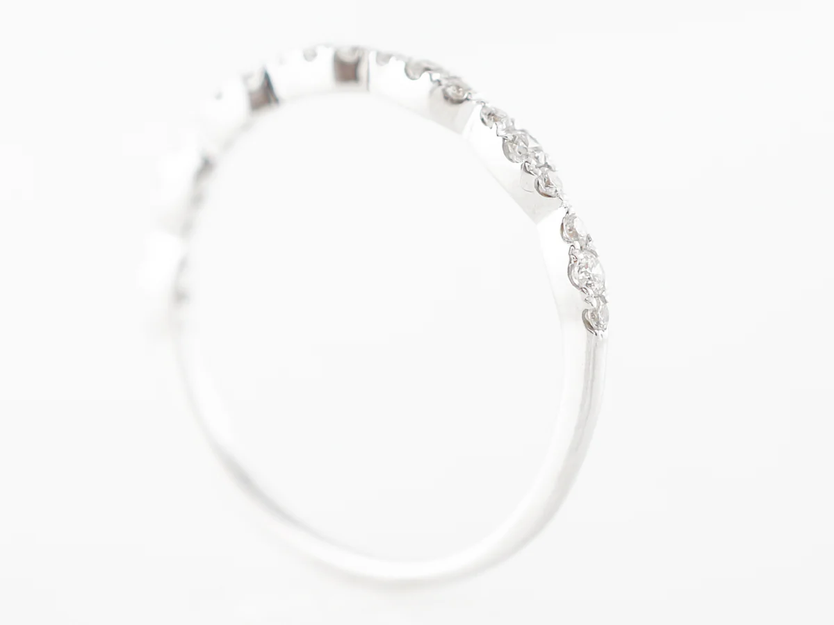 Diamond Pave Wedding Band in 14k White Gold - Image 5