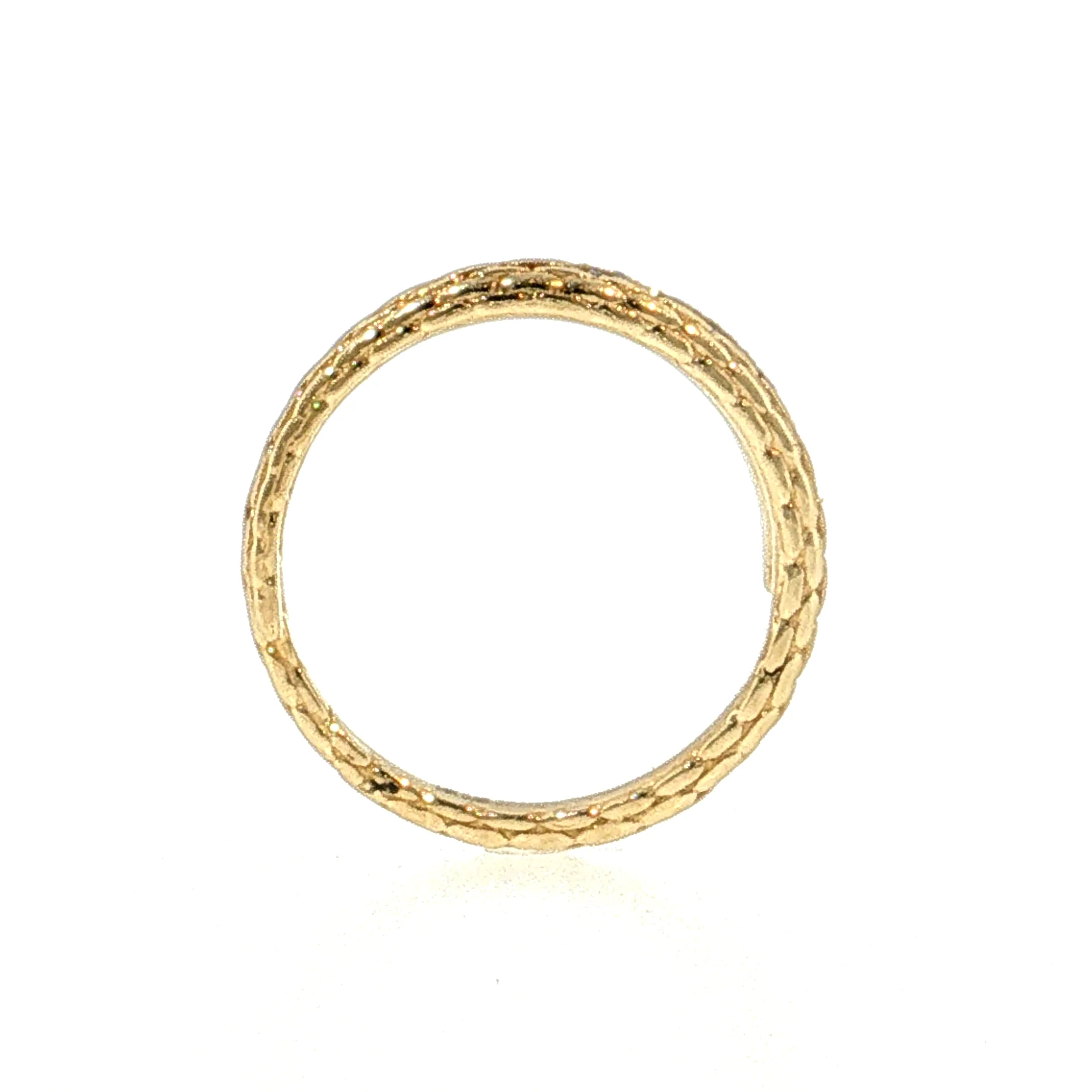 Diamond & Sapphire Snake Stacking Ring 14k - Image 4