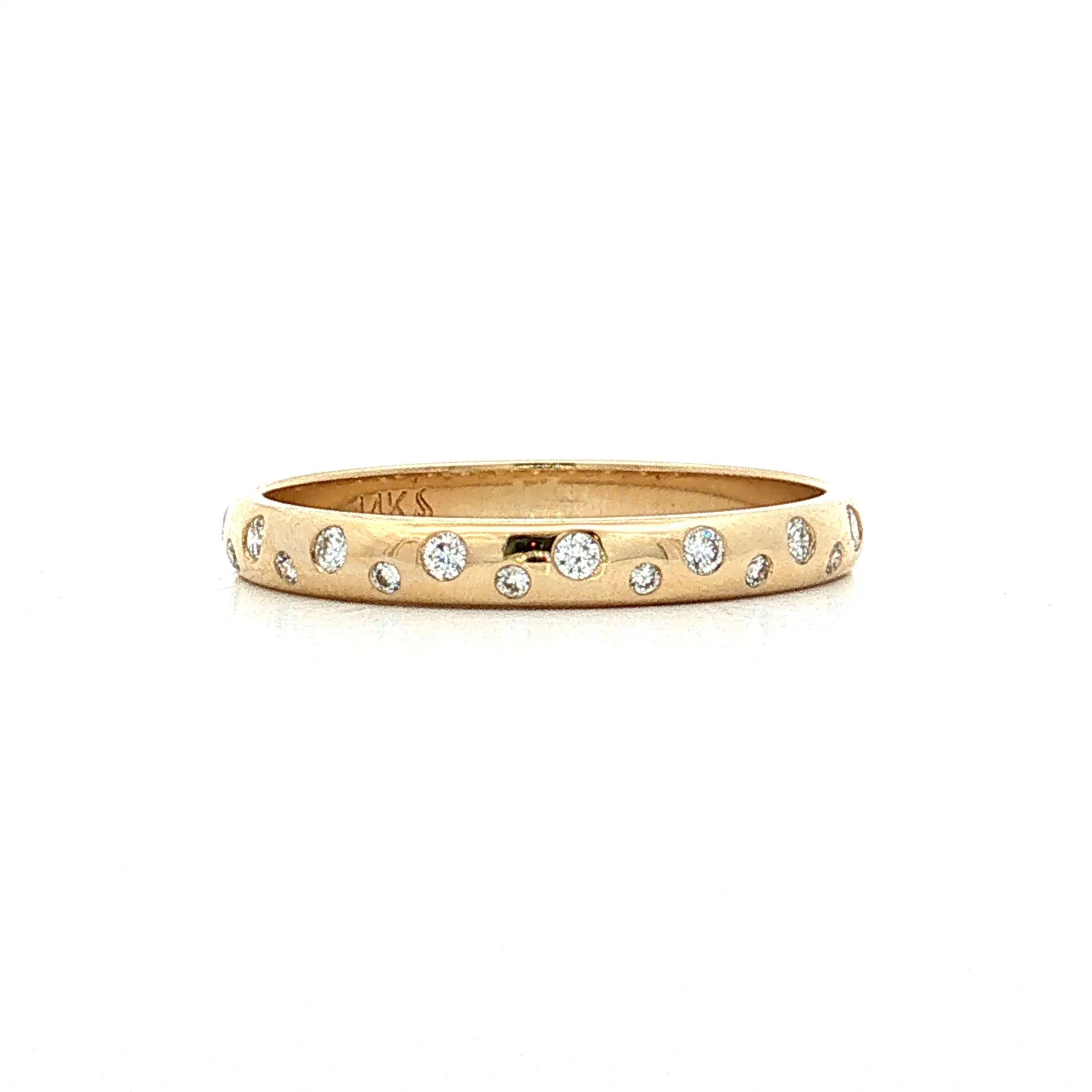 Diamond Stacking Band 14k Yellow Gold - Image 2
