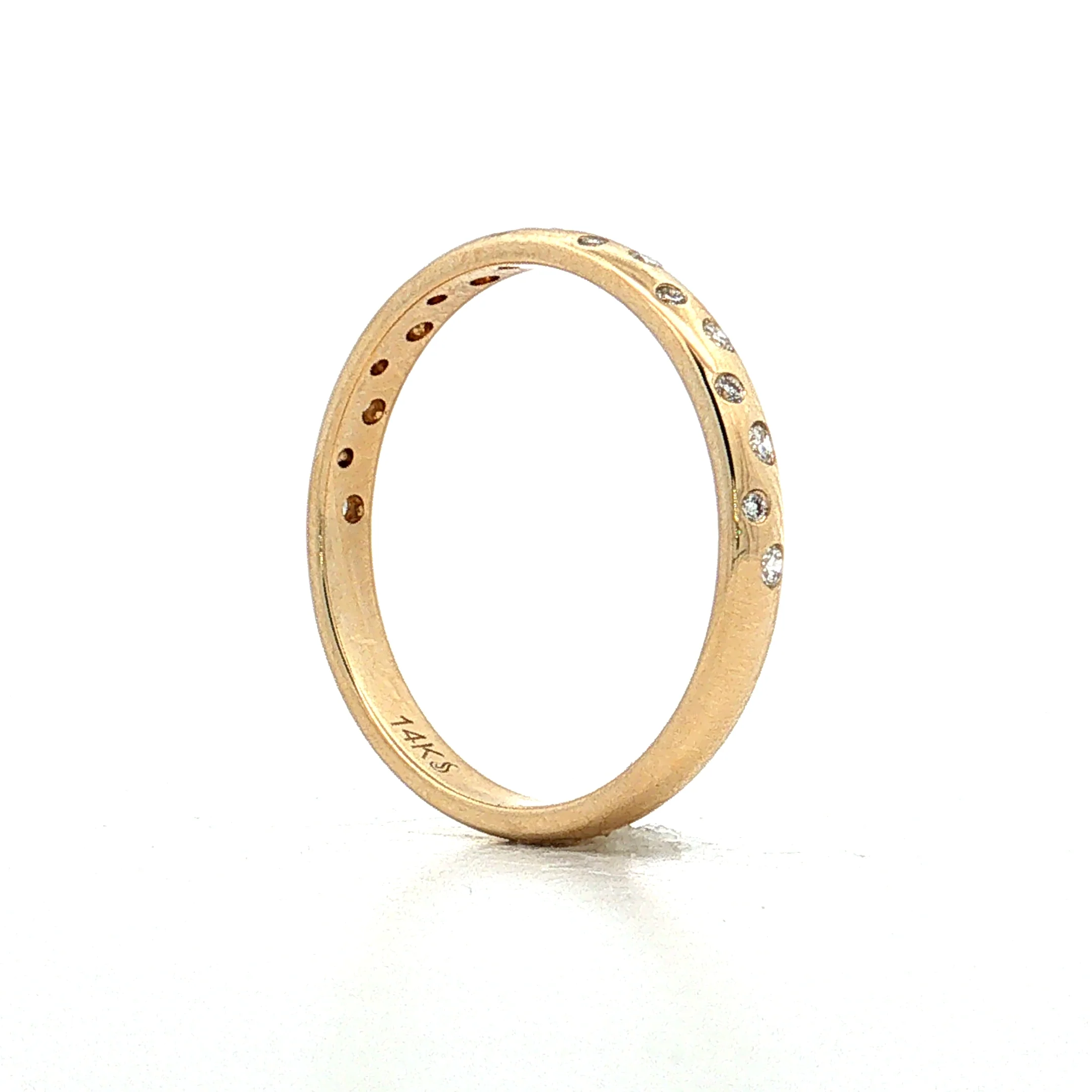 Diamond Stacking Band 14k Yellow Gold - Image 5