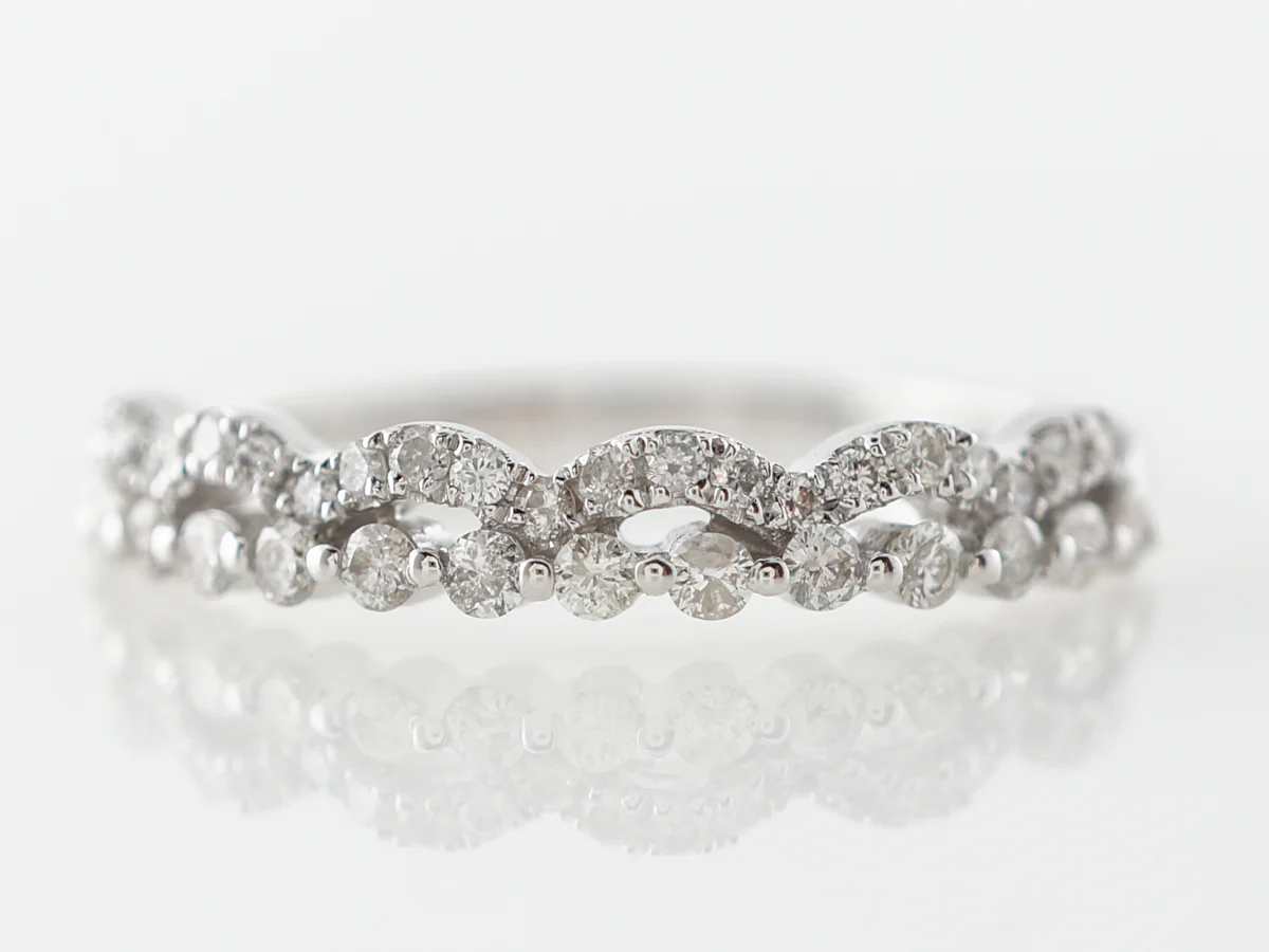 Diamond Stacking Band w/ .32 Carats in White Gold