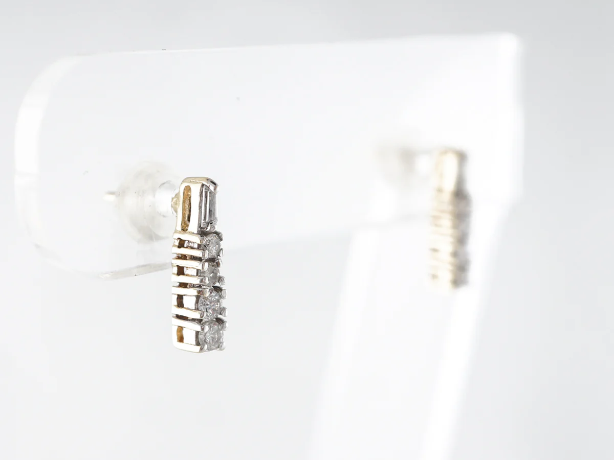 Diamond Stud Earring Climbers in 14k Yellow Gold - Image 3