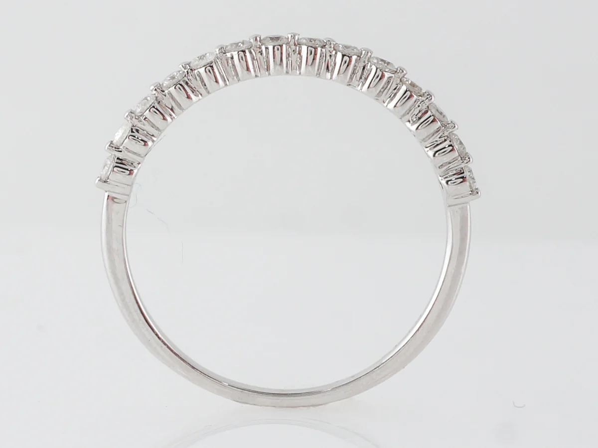 Double Diamond Wedding Band in White Gold - Image 4