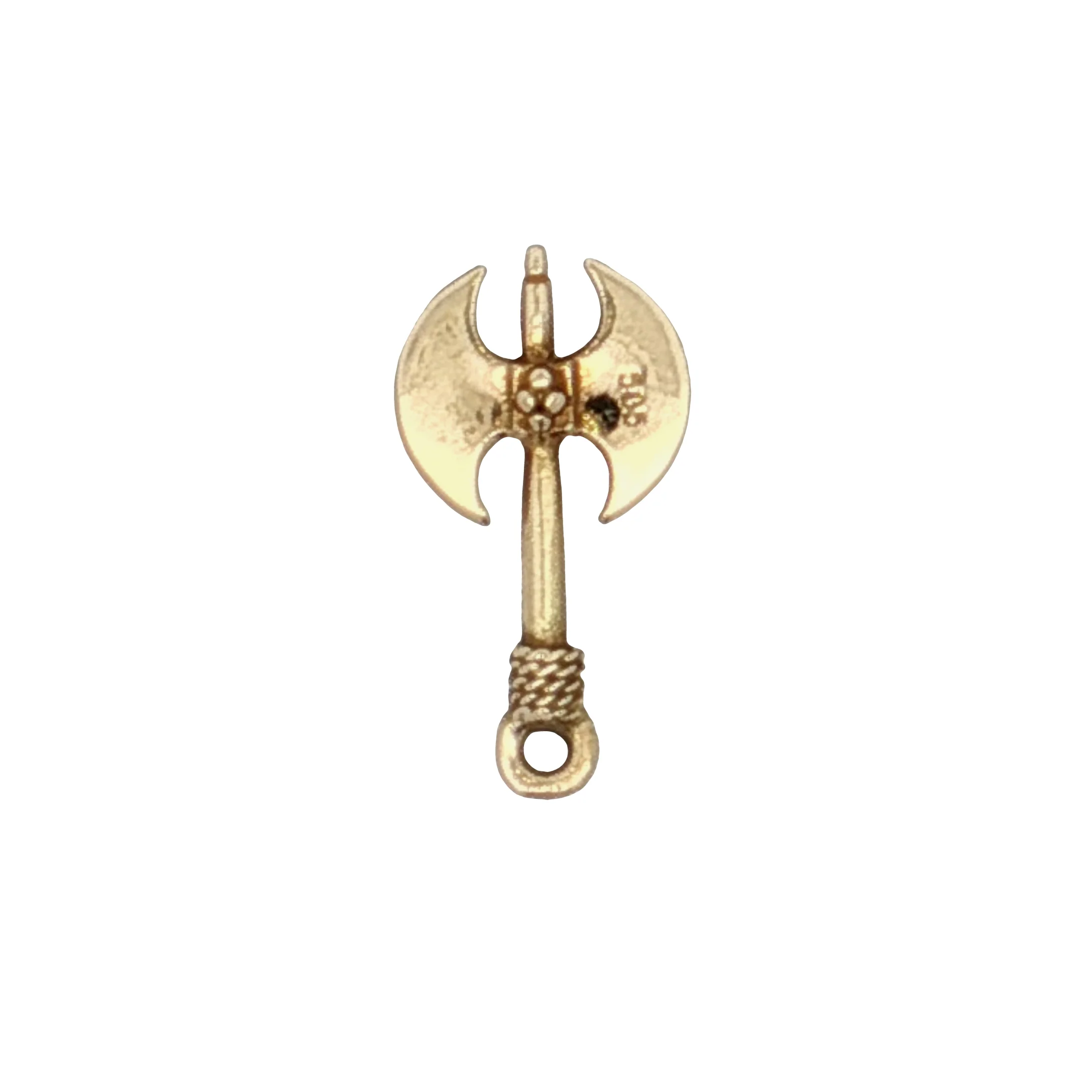 Double Sided Axe Charm 14k Yellow Gold - Image 2