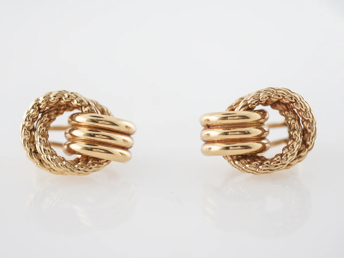 Earring Modern in 14k Yellow Gold - Image 3