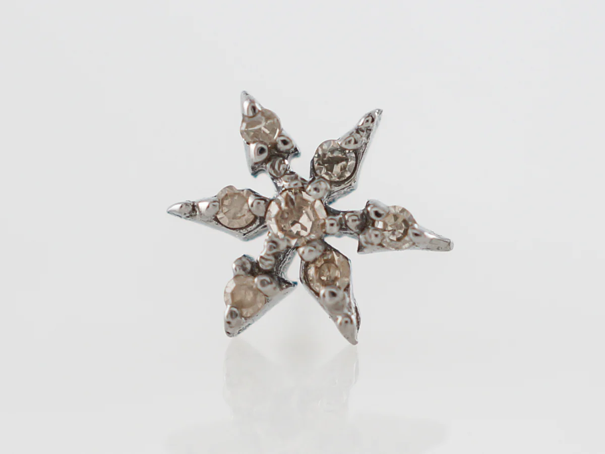 Earrings Modern .04 Round Brilliant Cut Diamonds in Sterling Silver - Image 3