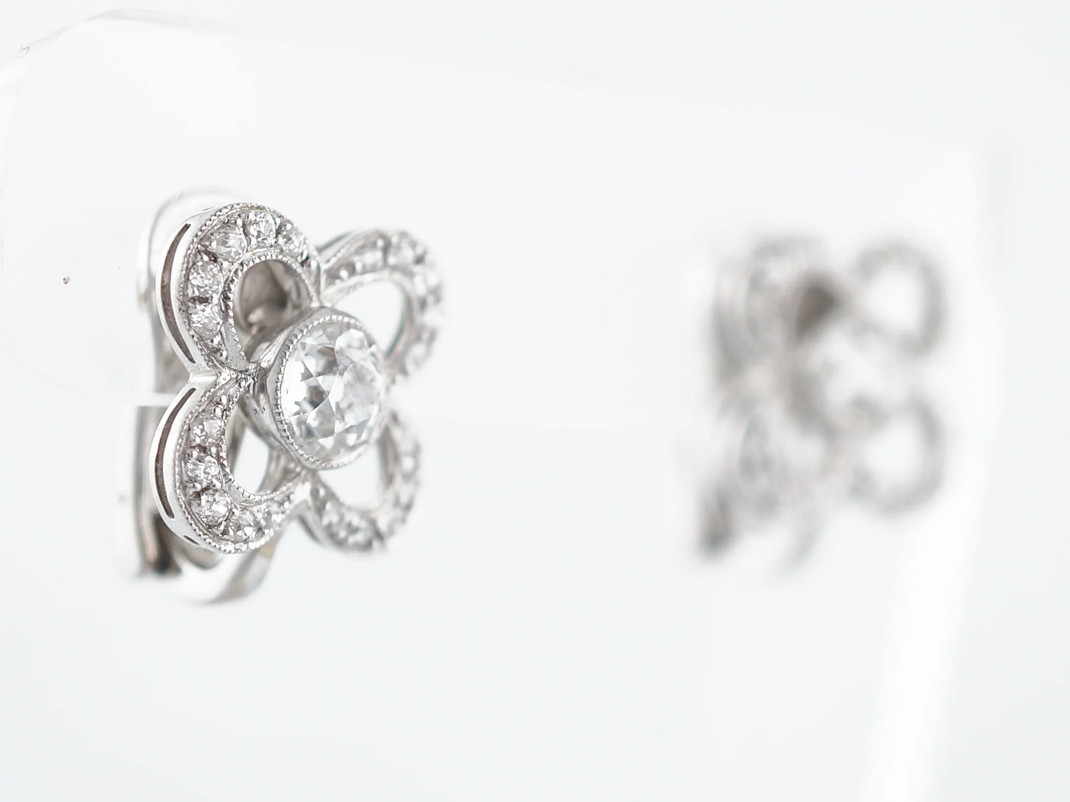 **RTV 1/10/19**Earrings Modern 1.40 Old European Cut Diamonds in Platinum - Image 6