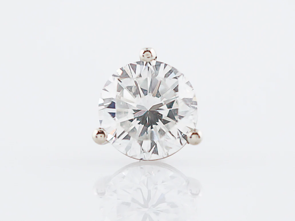 Earrings Modern 1.43 Round Brilliant Cut Diamonds in 14k White Gold - Image 4