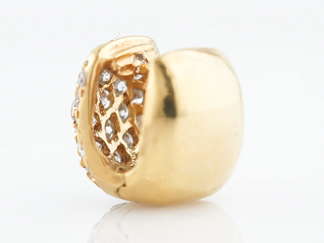 Earrings Modern 2.12 Round Brilliant Cut Diamonds in 14K Yellow Gold - Image 7