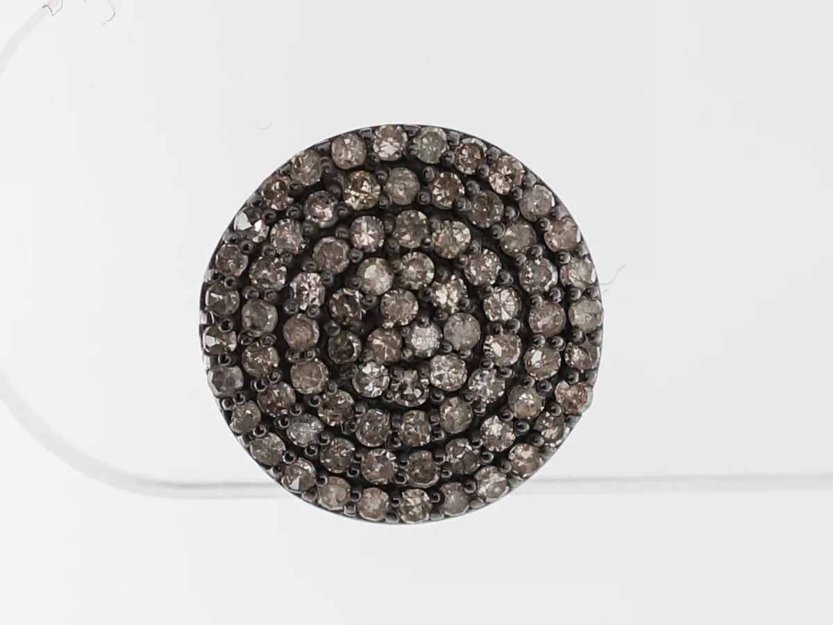 Earrings Modern .75 Round Brilliant Cut Diamonds in Sterling Silver - Image 3