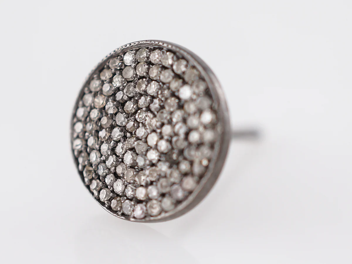 Earrings Modern .75 Round Brilliant Cut Diamonds in Sterling Silver - Image 4