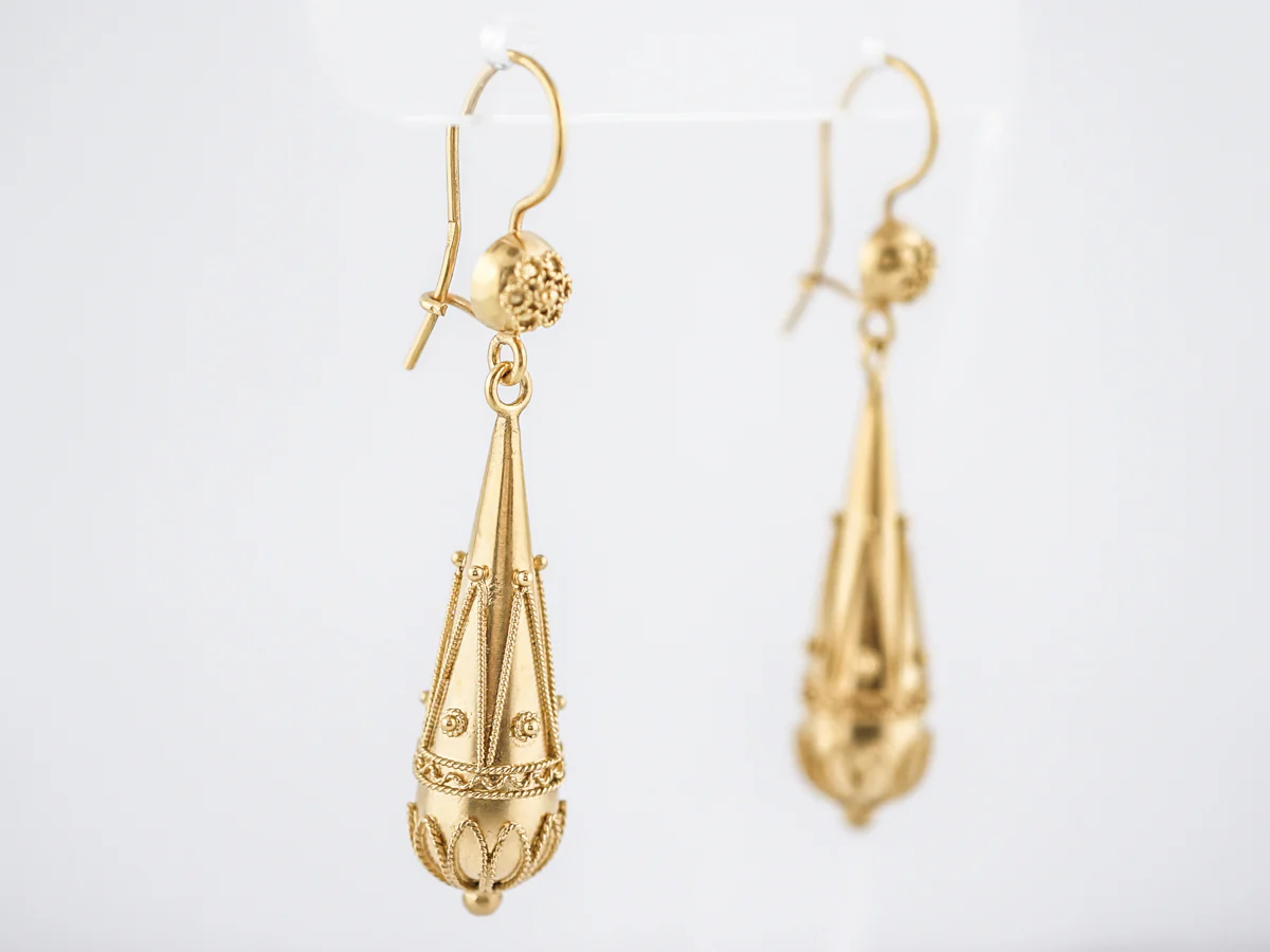 Earrings Modern in 15k Yellow Gold - Image 2