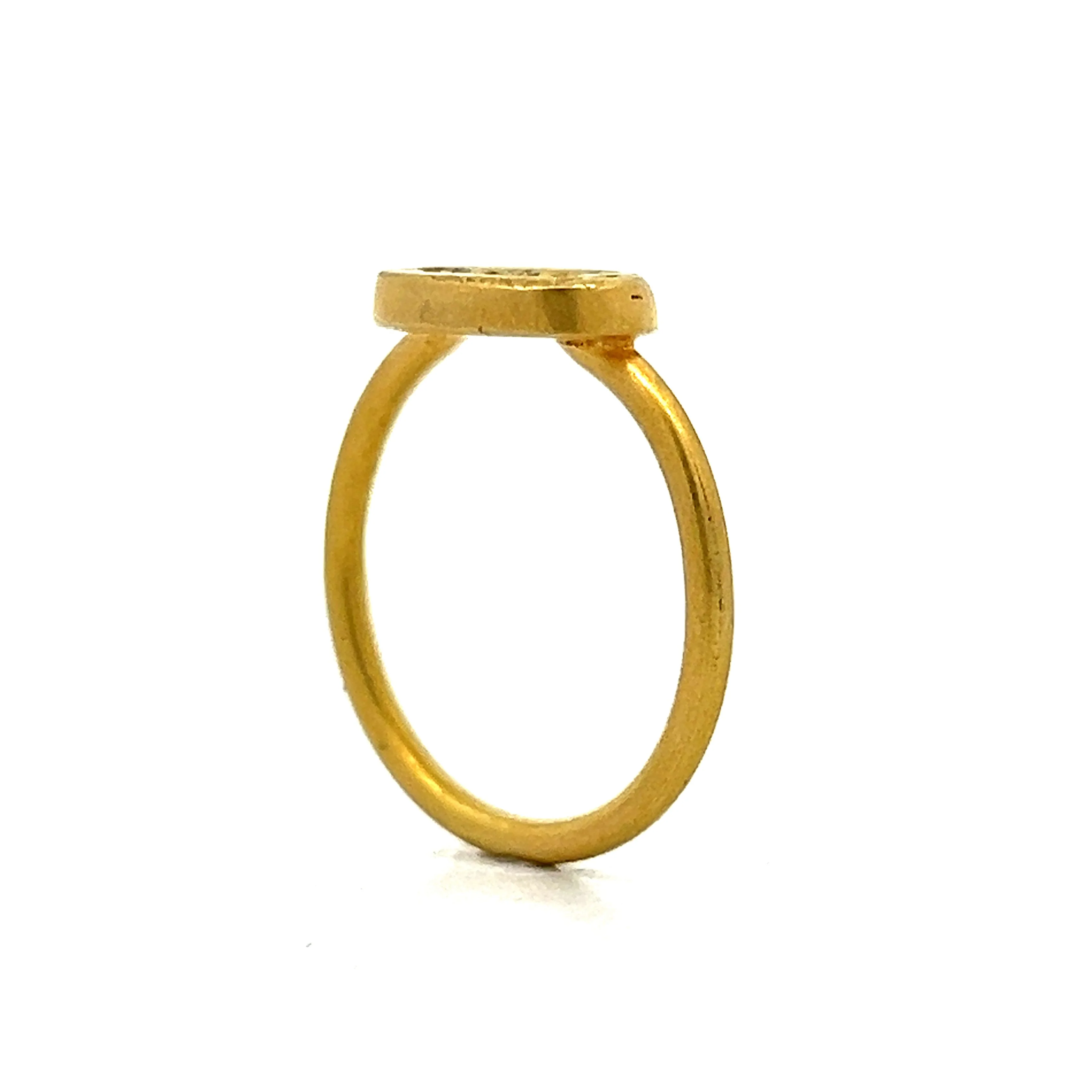 Egyptian Vulture Signet Ring in 18k Yellow Gold - Image 5