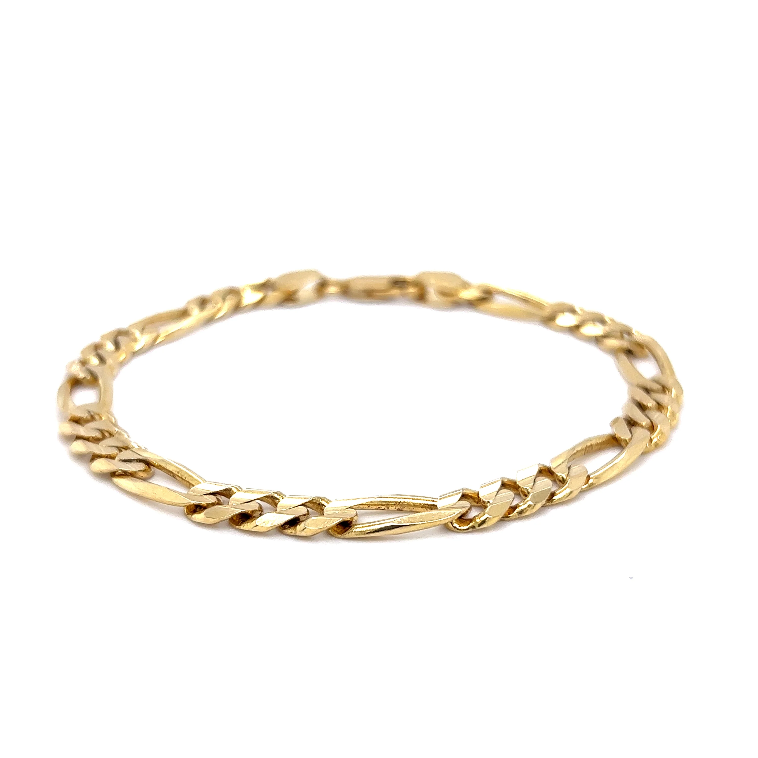 Men's Figaro Link Bracelet in 14k Yellow Gold