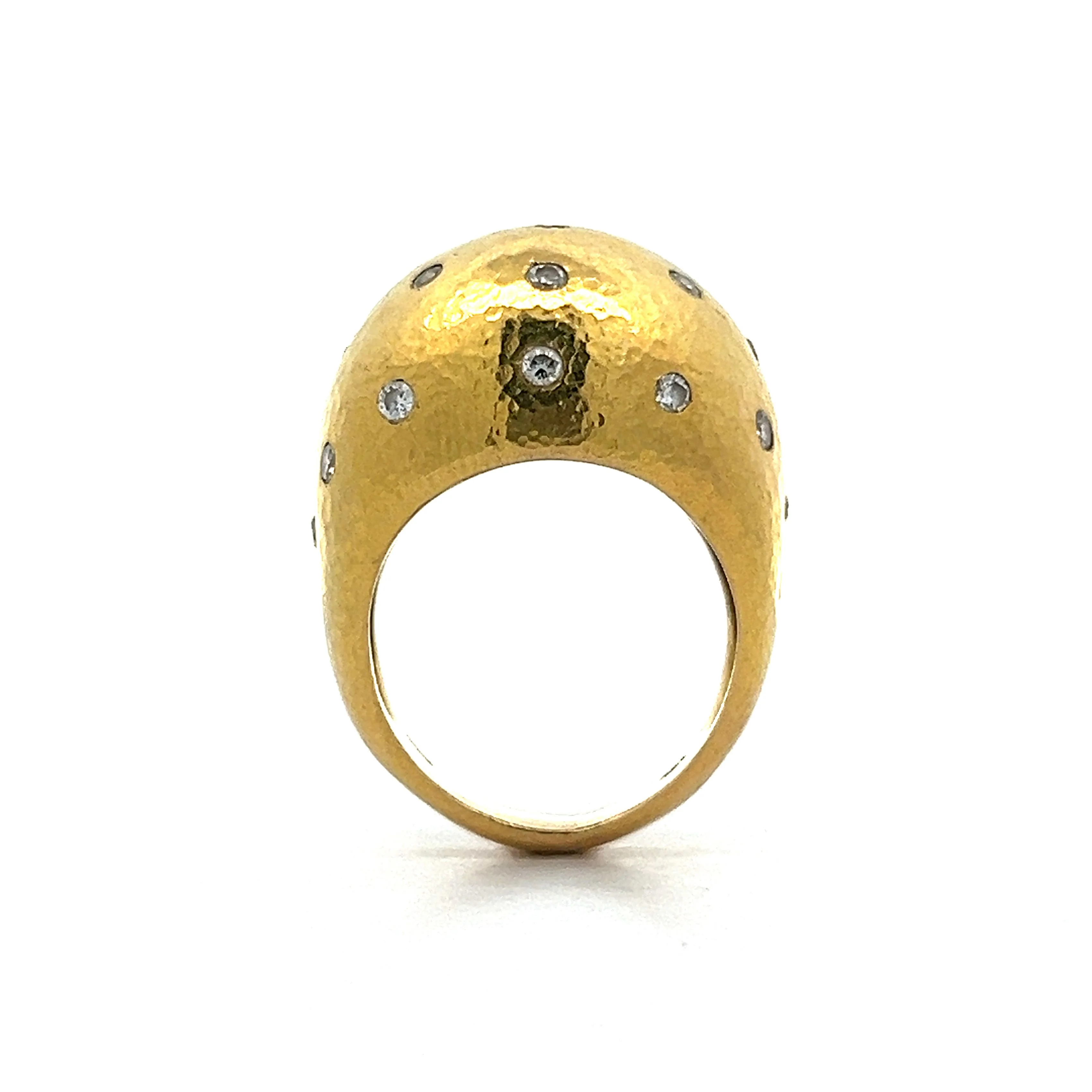 Elizabeth Locke Diamond Dome Ring in 19k Yellow Gold - Image 4