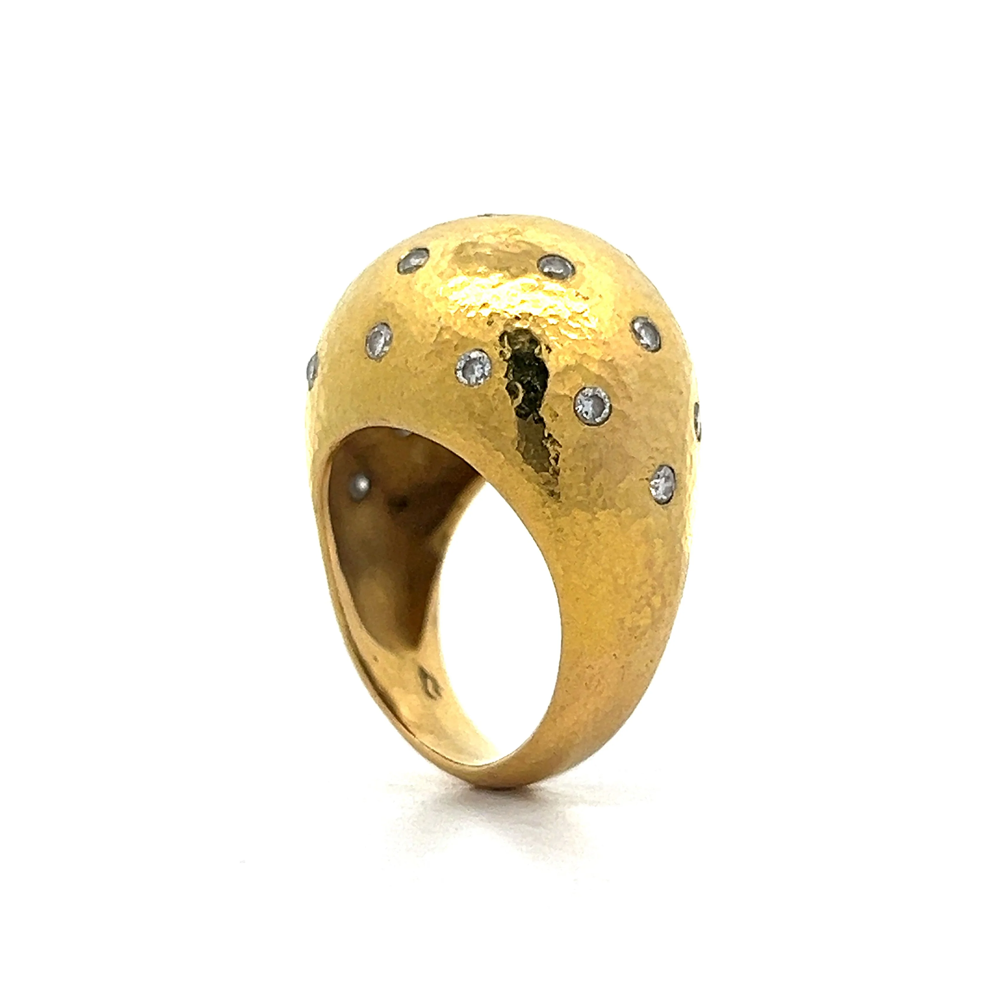 Elizabeth Locke Diamond Dome Ring in 19k Yellow Gold - Image 5