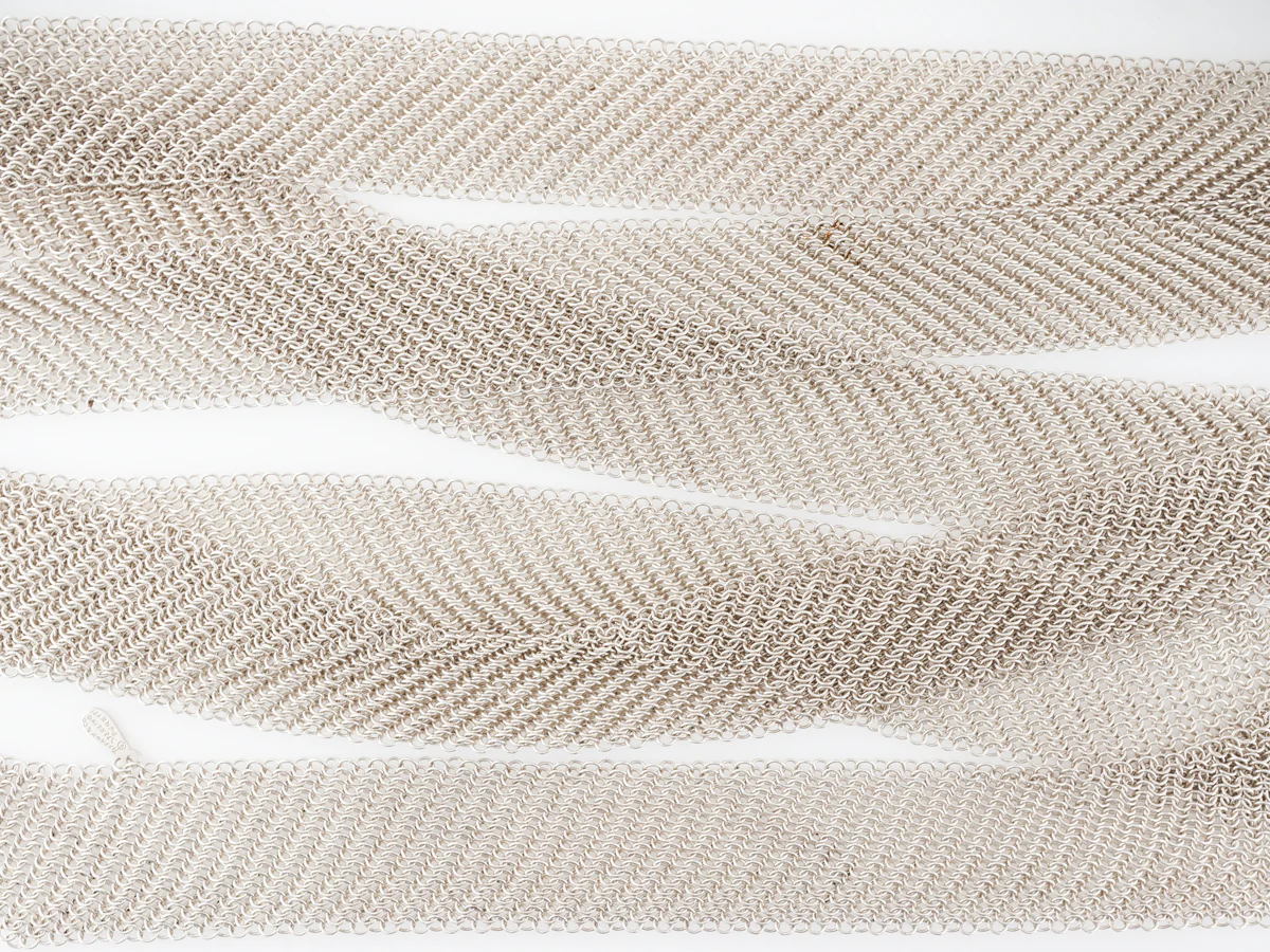 Elsa Peretti 48 inch Woven Chain Necklace in Sterling Silver