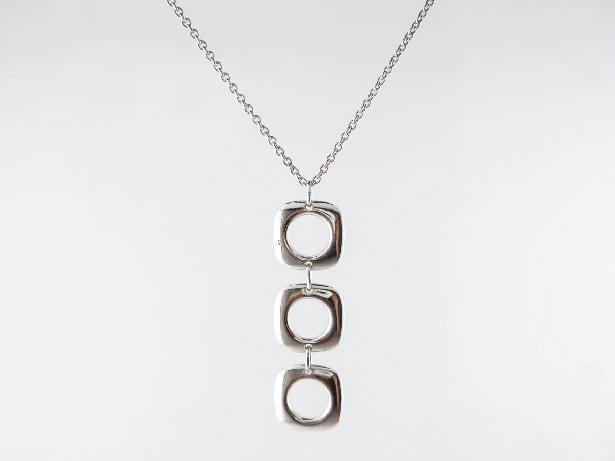 Elsa Peretti Square Link Pendant Tiffany & Co. in Sterling Silver