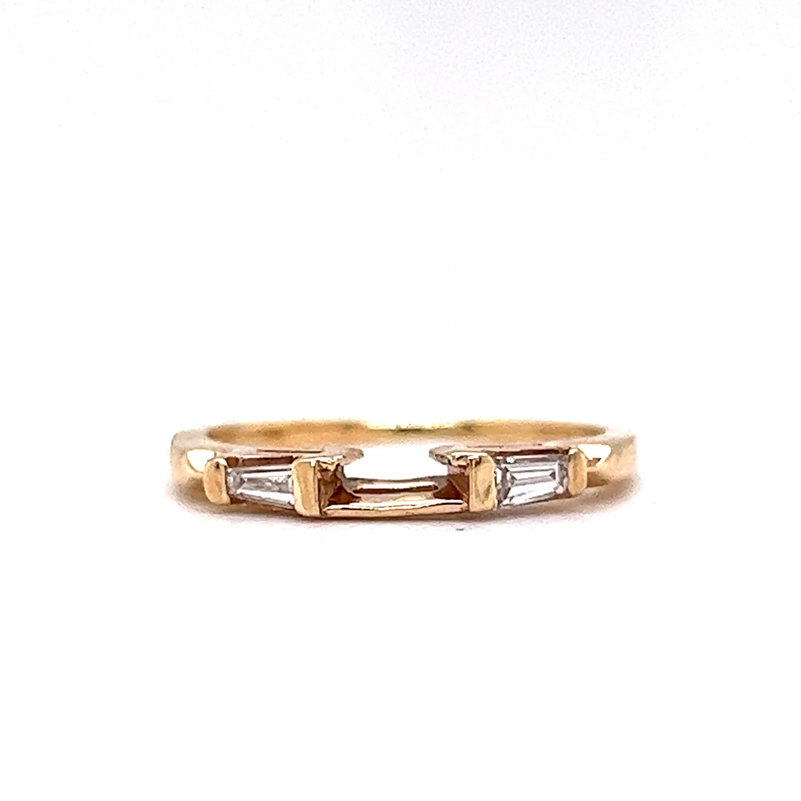.94 Emerald & Diamond Engagement Set in 14k Yellow Gold - Image 5