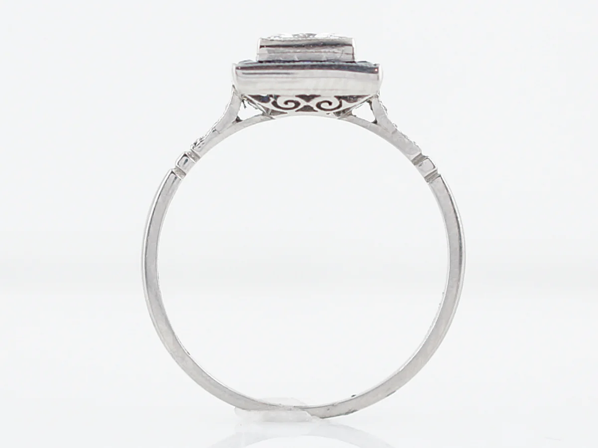 Engagement Ring Modern 1.02 Princess Cut Diamond in Platinum - Image 5