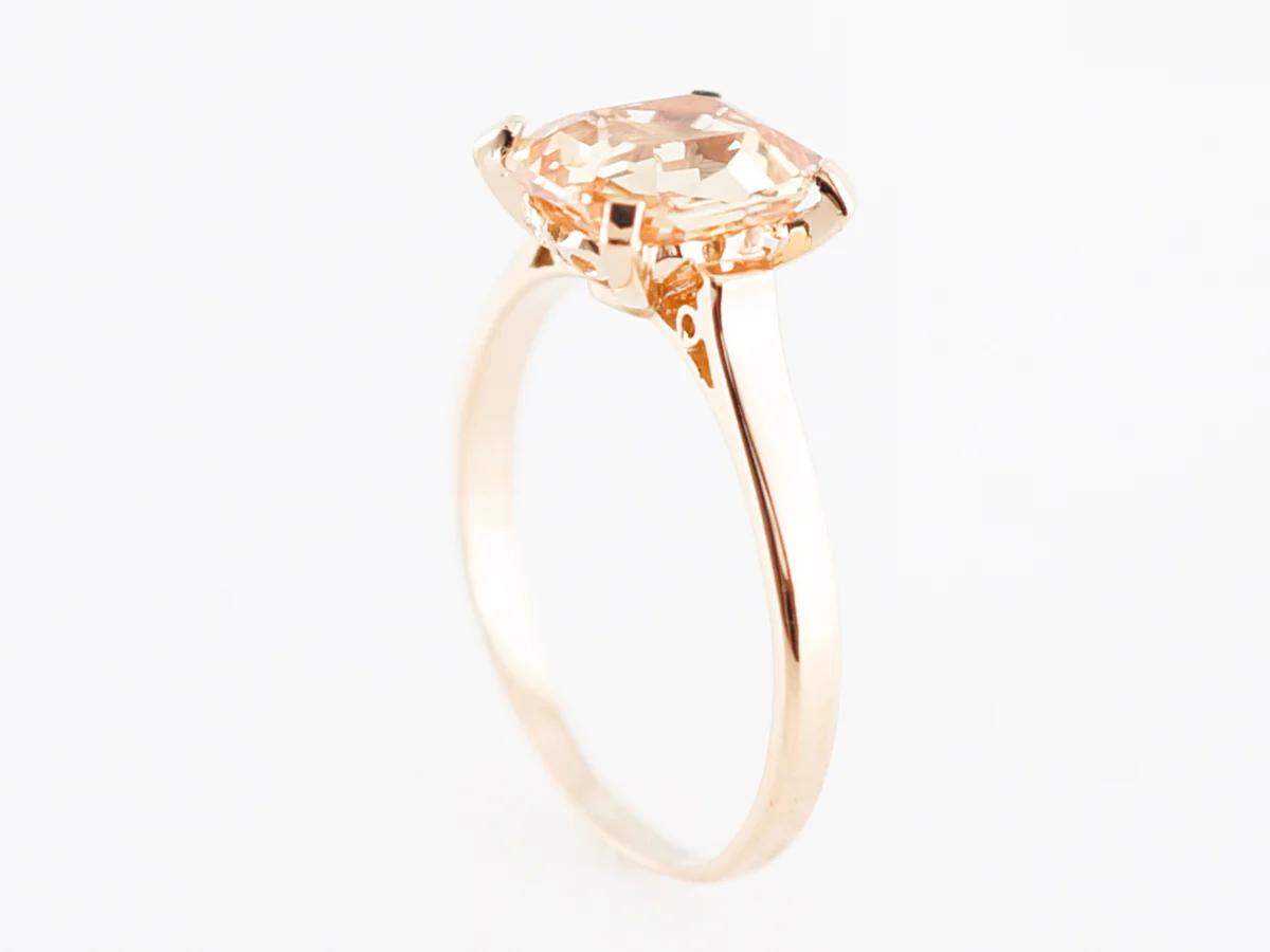 Engagement Ring Modern 2.86 Rectangular Step Cut Yellow Sapphire in 18k Yellow Gold - Image 5