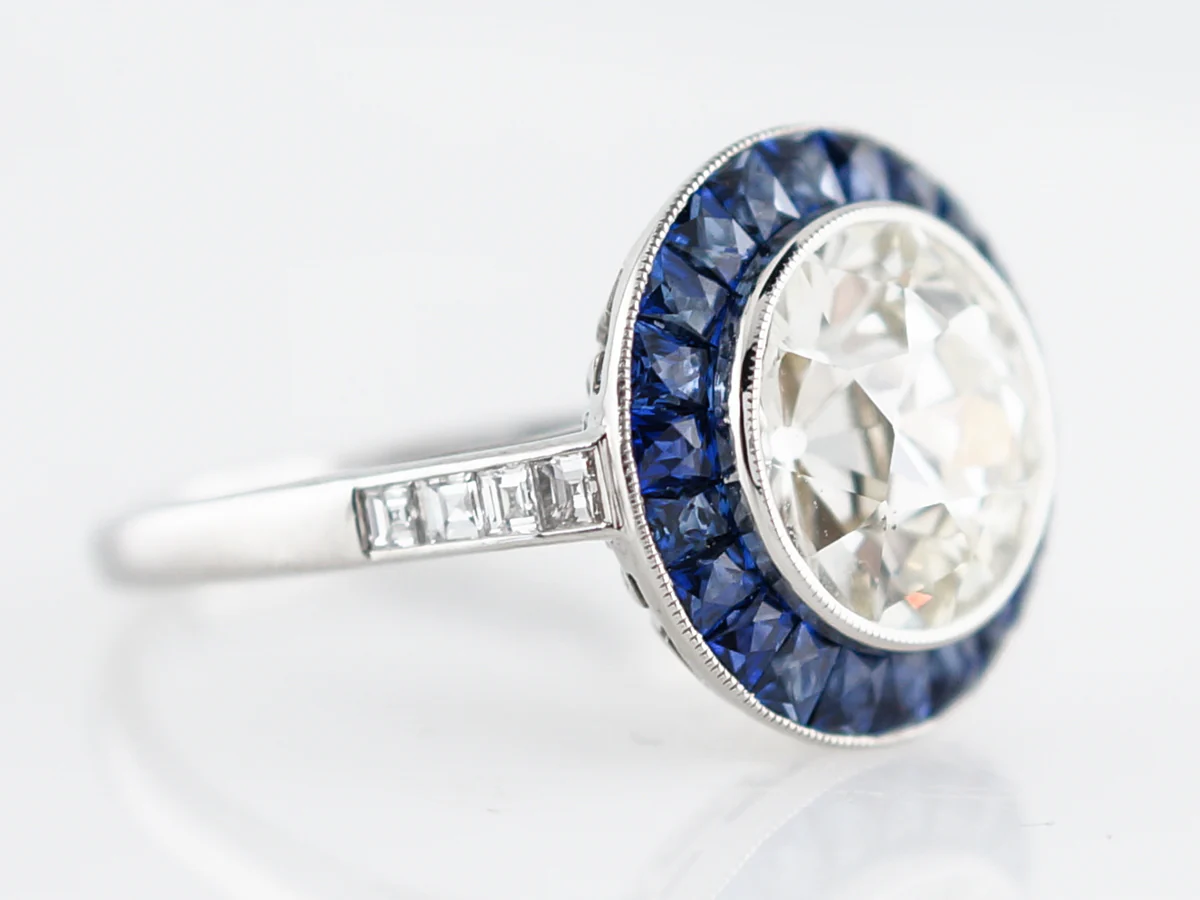 **RTV 1/10/19**Engagement Ring Modern 3.04 Old European Cut Diamond in Platinum - Image 2