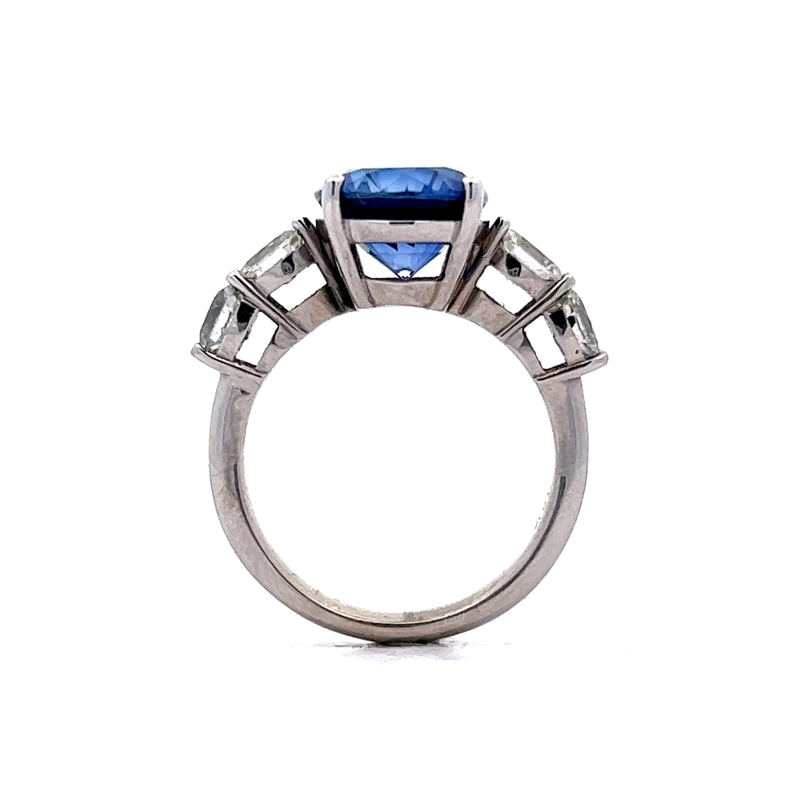 6.38 Oval Cut Tanzanite Ring in 18k White Gold - Image 4