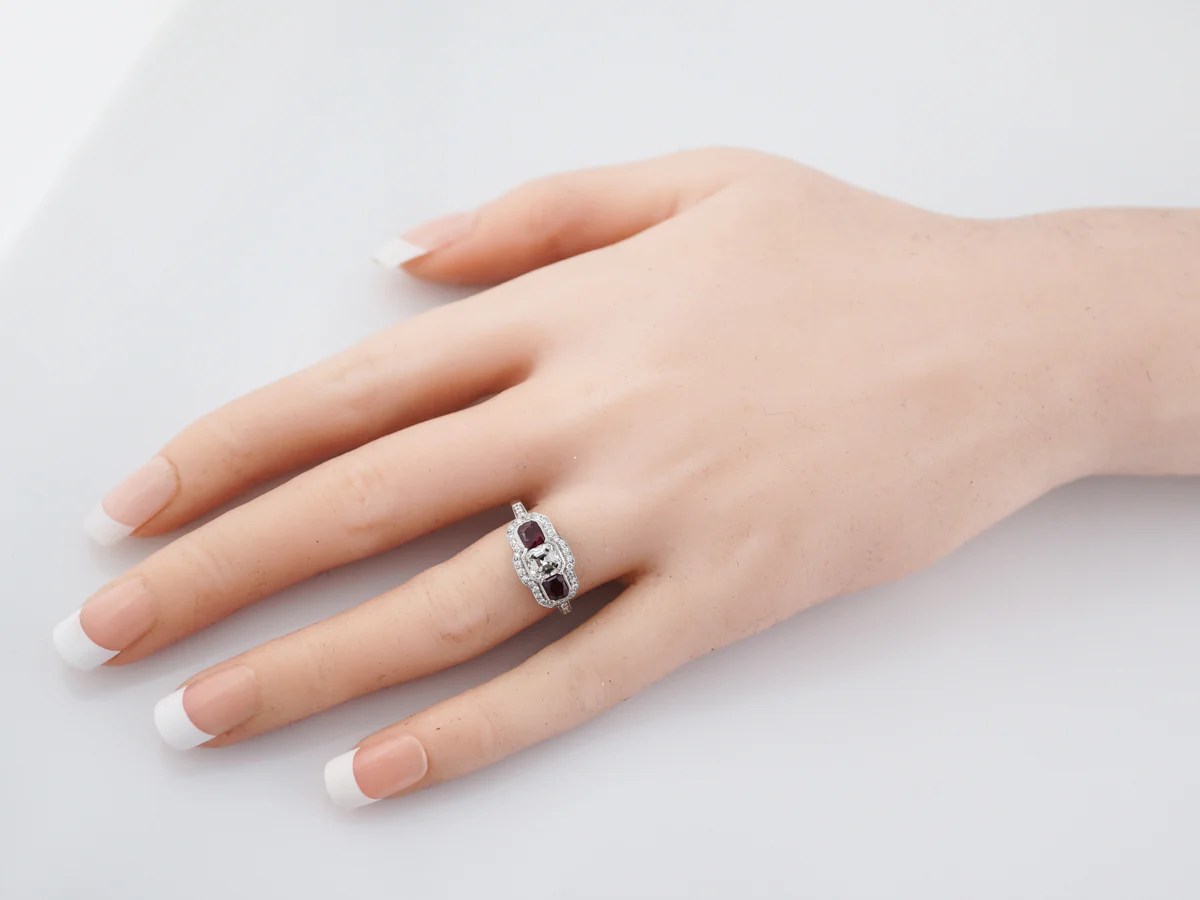 **RTV 1/10/19**Engagement Ring Modern .73 Asscher Cut Diamond in Platinum - Image 7