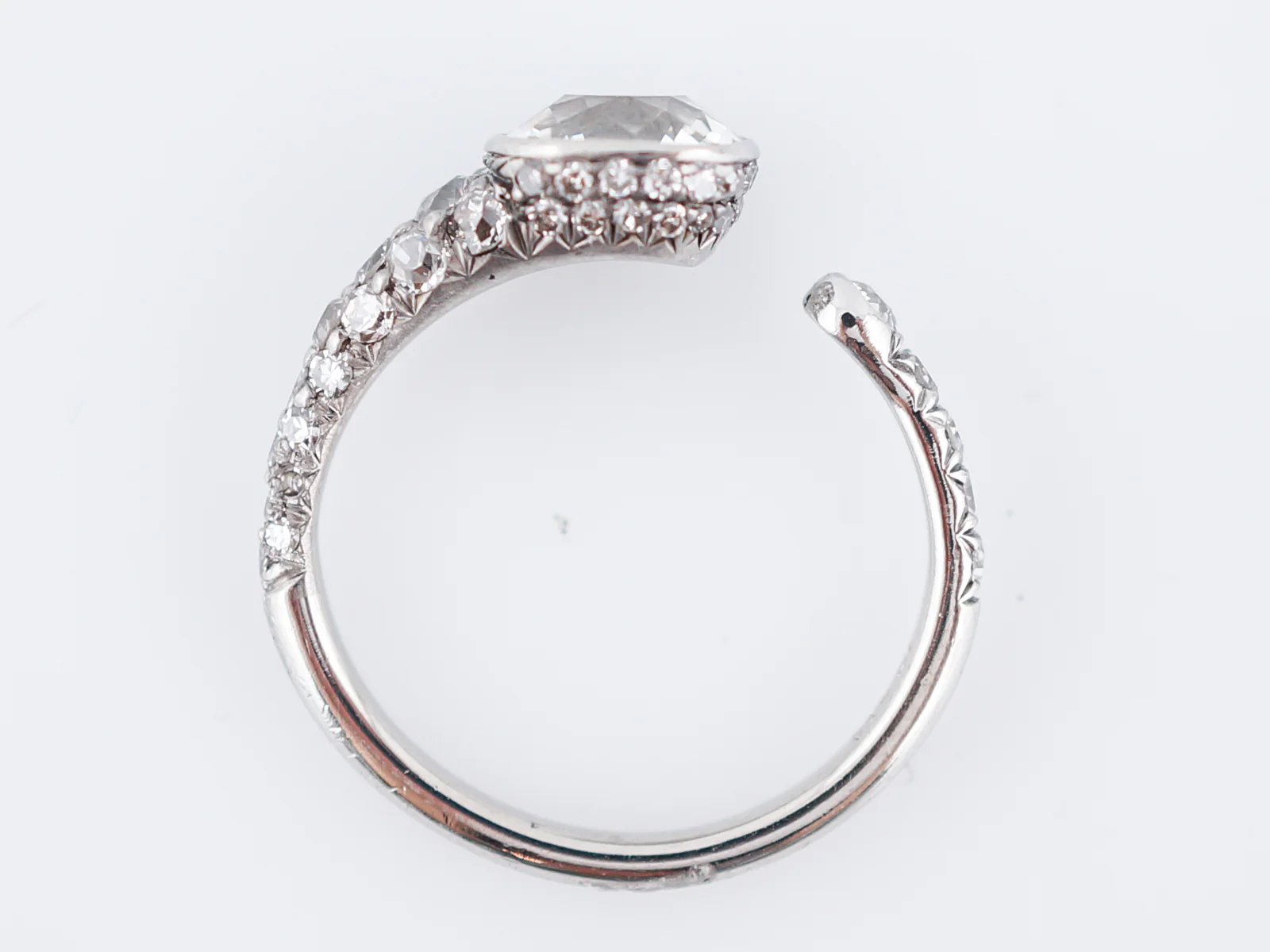 Engagement Ring Modern GIA 1.29 Old Mine Cut Cushion Cut Diamond in Platinum - Image 7