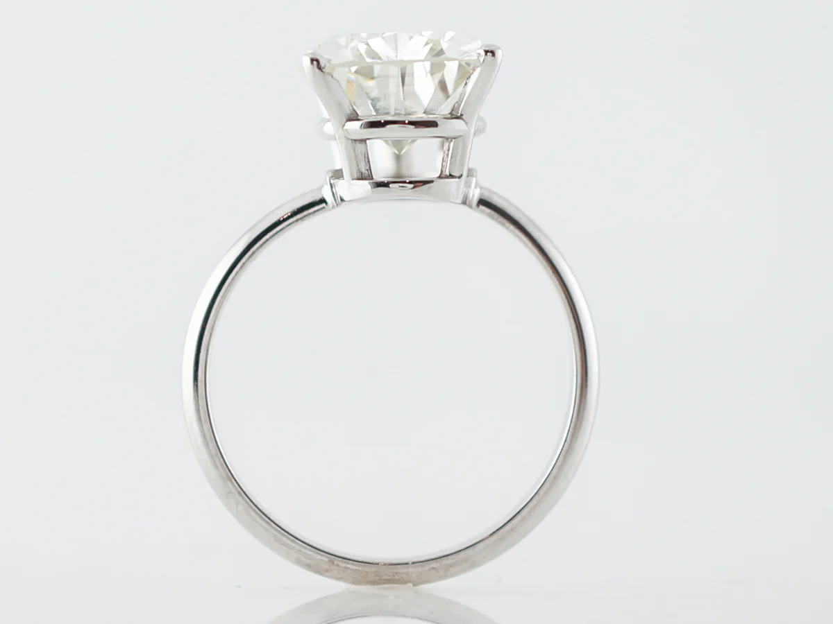 Engagement Ring Modern GIA 4.23 Pear Cut Diamond in 14k White Gold - Image 5