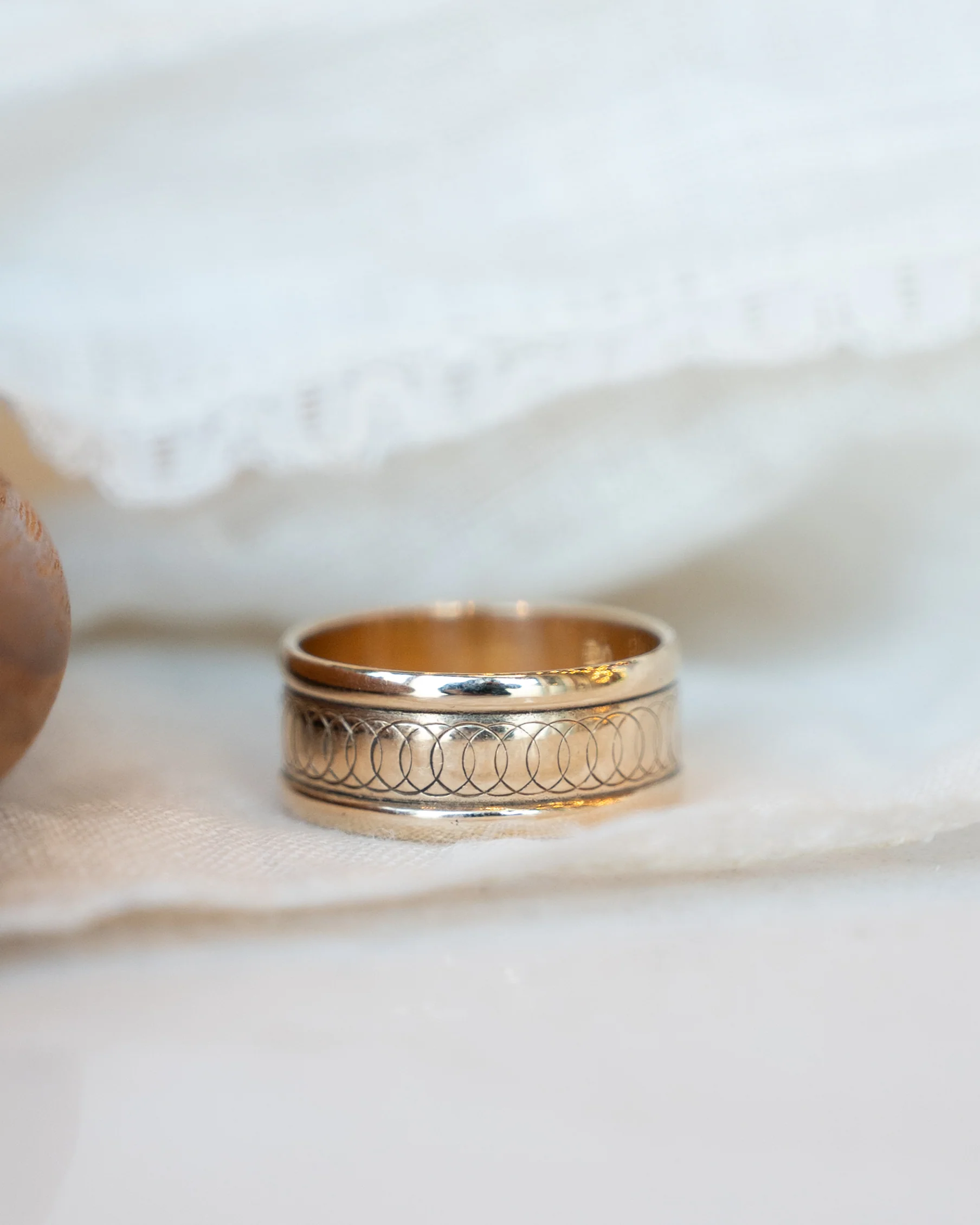 Engraved Wedding Band 14k Yellow Gold - Image 10