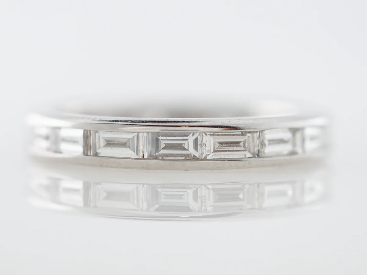 Eternity Wedding Band Modern 1.51 Baguette Cut Diamonds in 14k White Gold