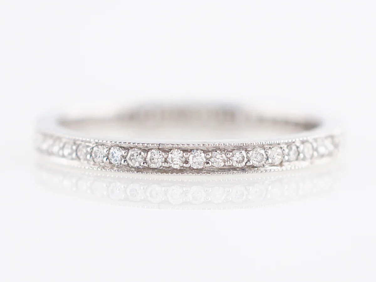 Eternity Wedding Band Modern .26 Round Brilliant Cut Diamonds in Platinum