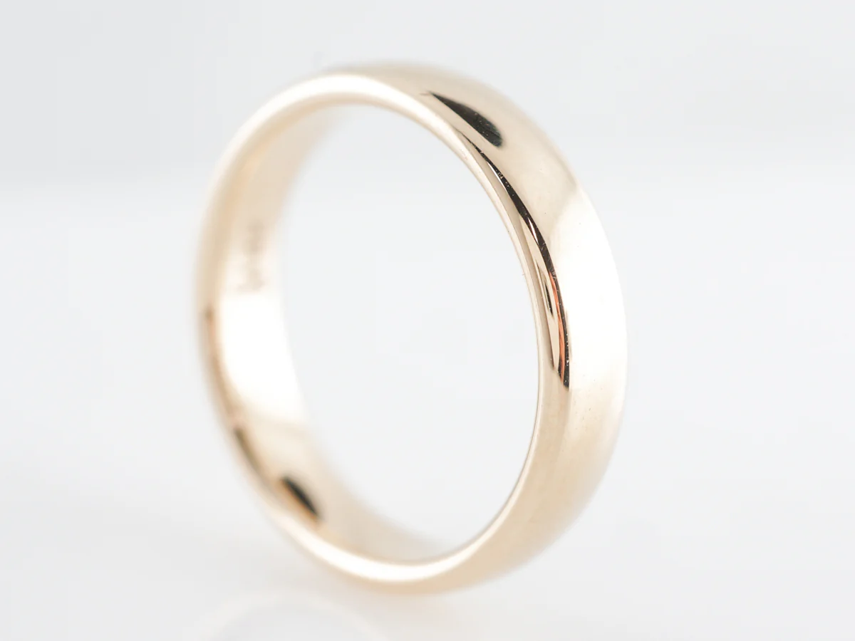 Eurodome Style Men's Band in 14k Yellow Gold - Image 2