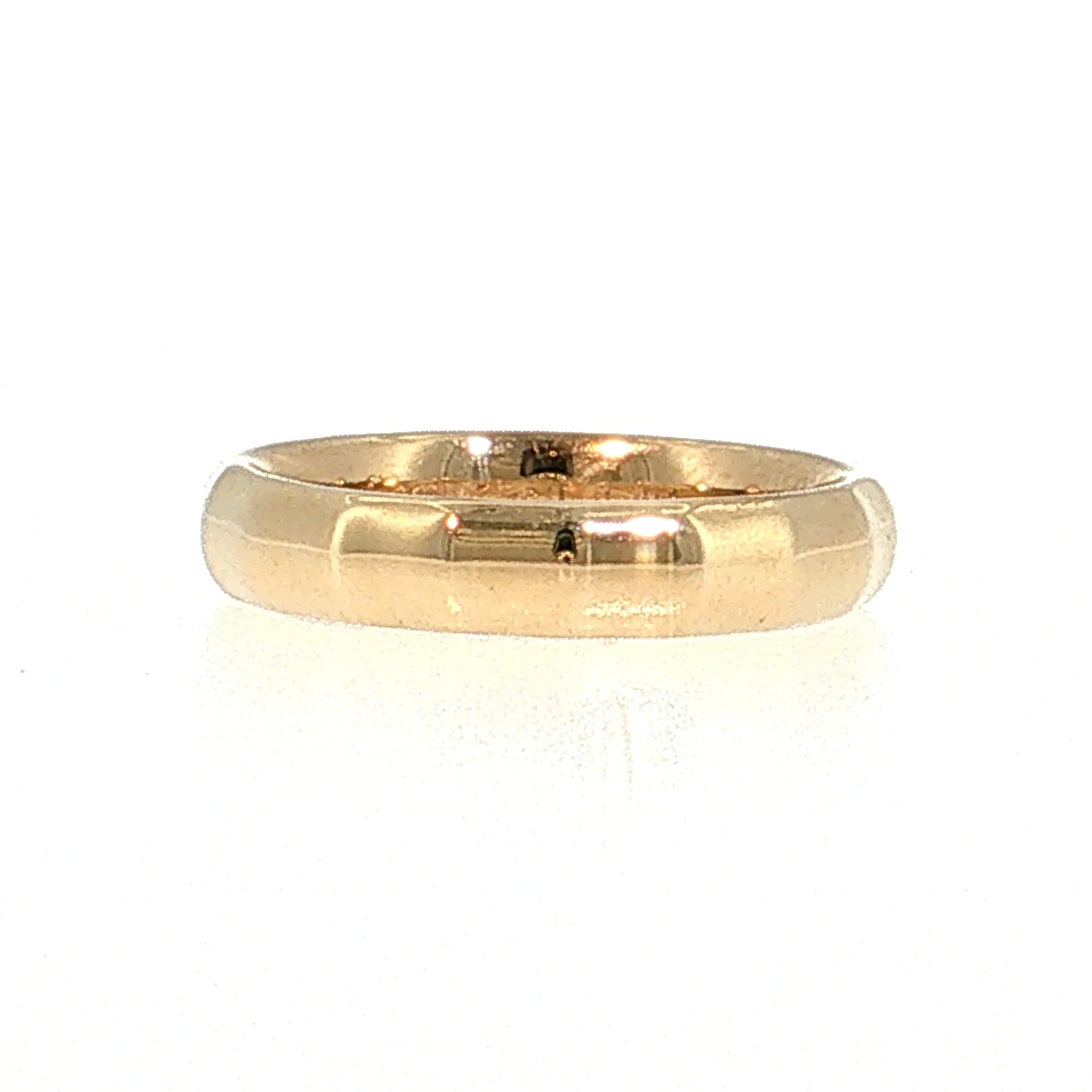 Faceted Comfort Fit Wedding Band 14k Yellow Gold