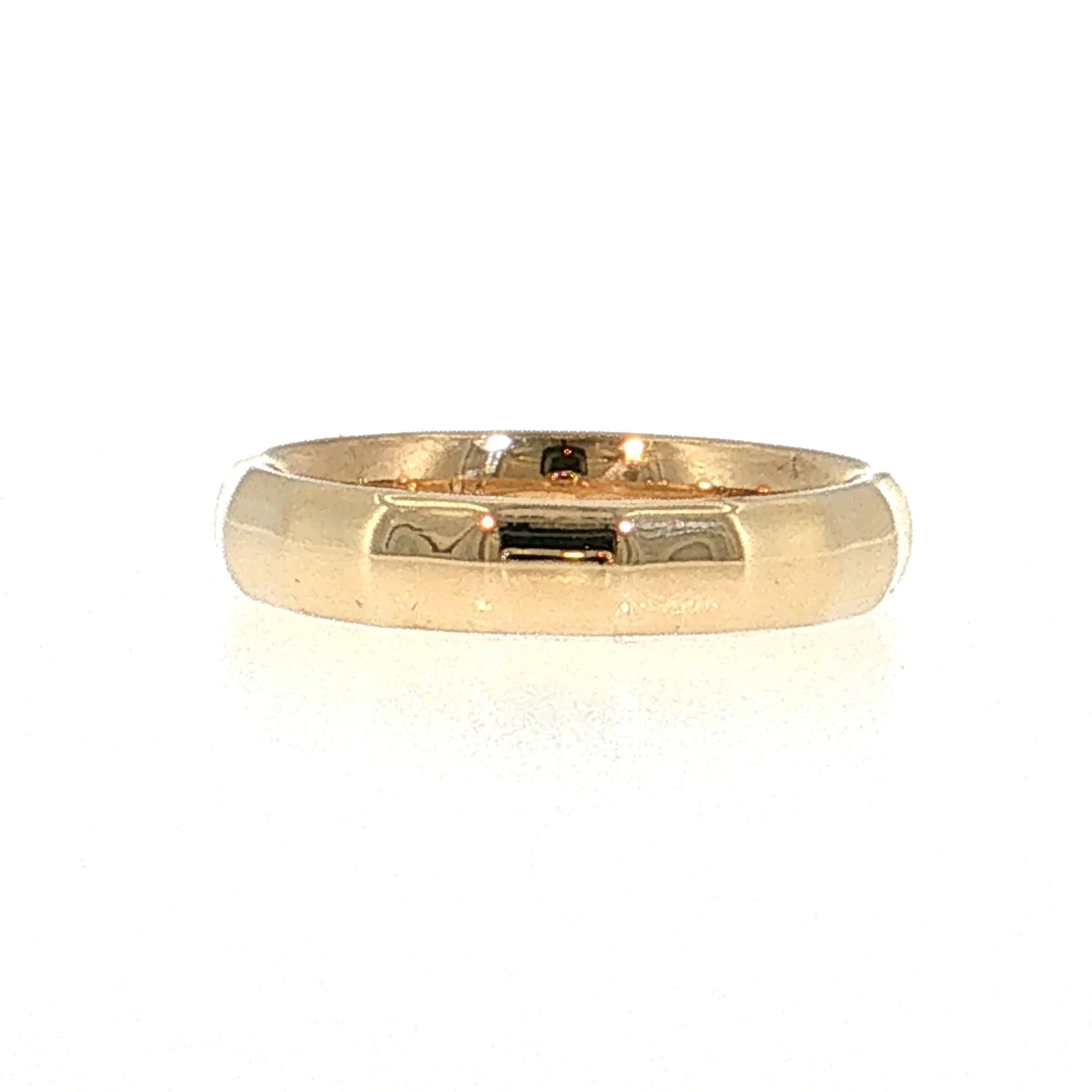 Faceted Comfort Fit Wedding Band 14k Yellow Gold - Image 2