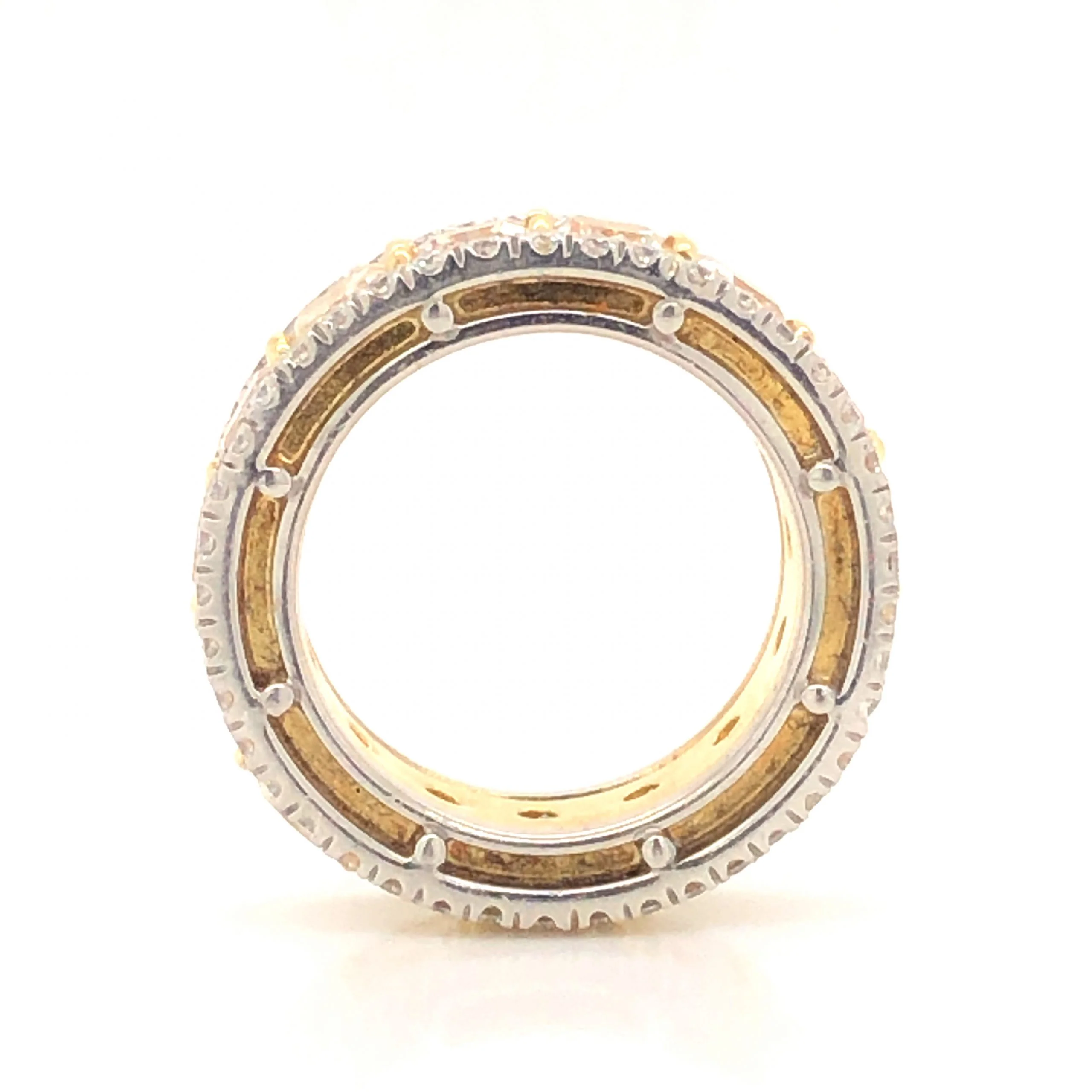 Fancy Yellow Diamond Cocktail Ring in Platinum & 18k Yellow Gold - Image 2