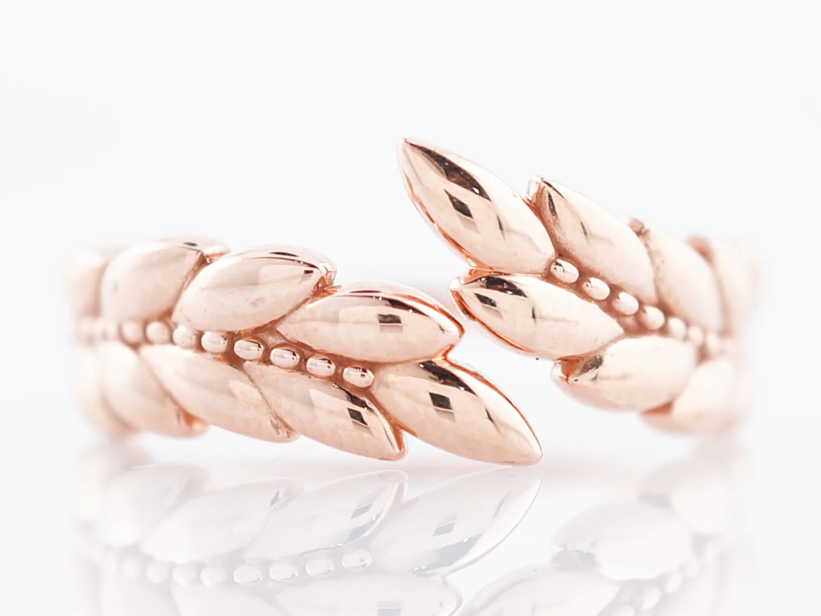 Feather Ring Modern in 14k Rose Gold - Image 2