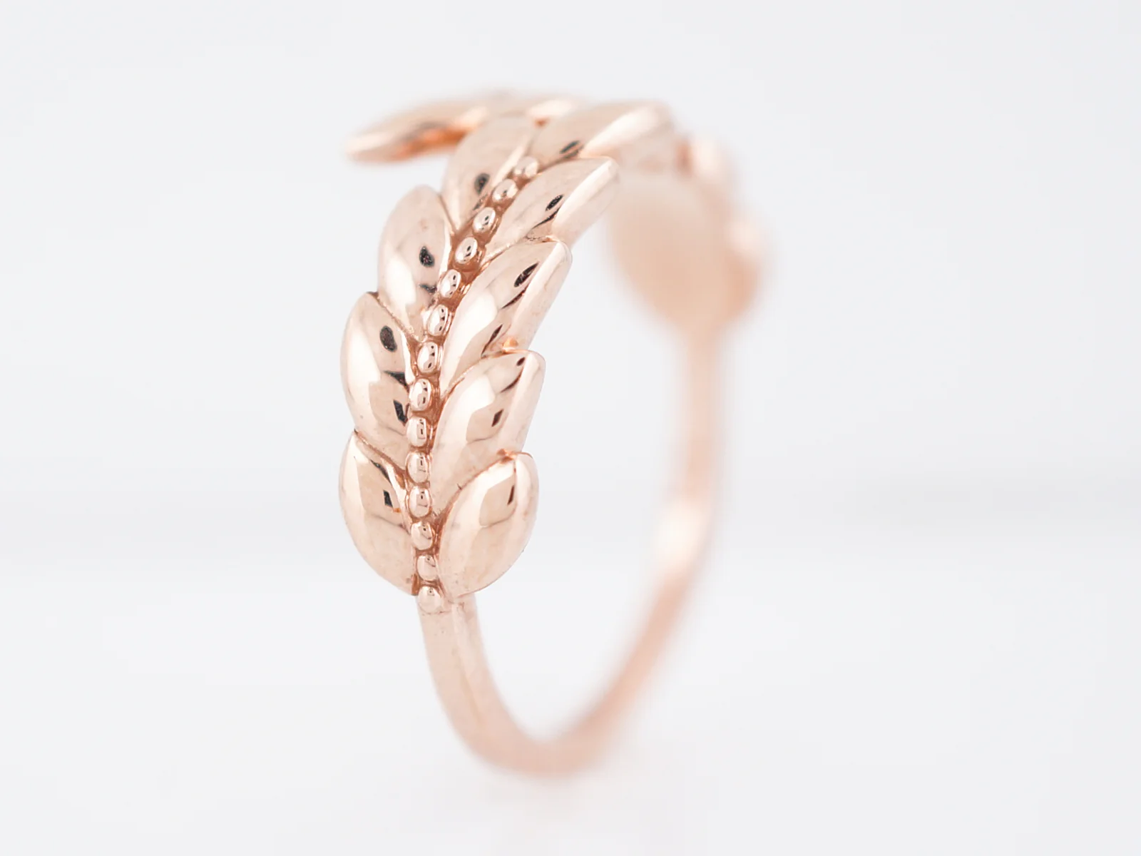 Feather Ring Modern in 14k Rose Gold - Image 6