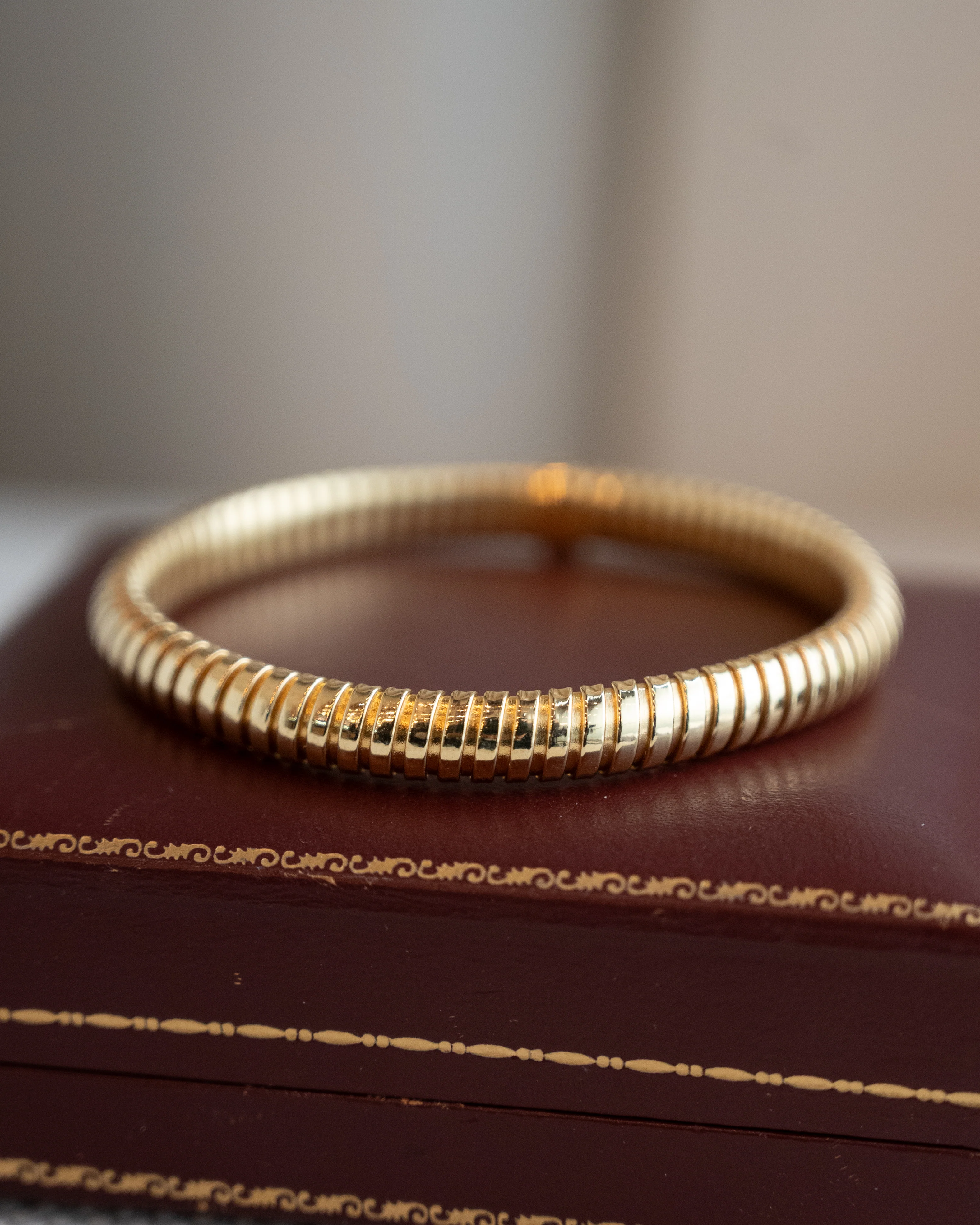 Flexible 7mm Tubogas Bangle Bracelet in 14k - Image 5