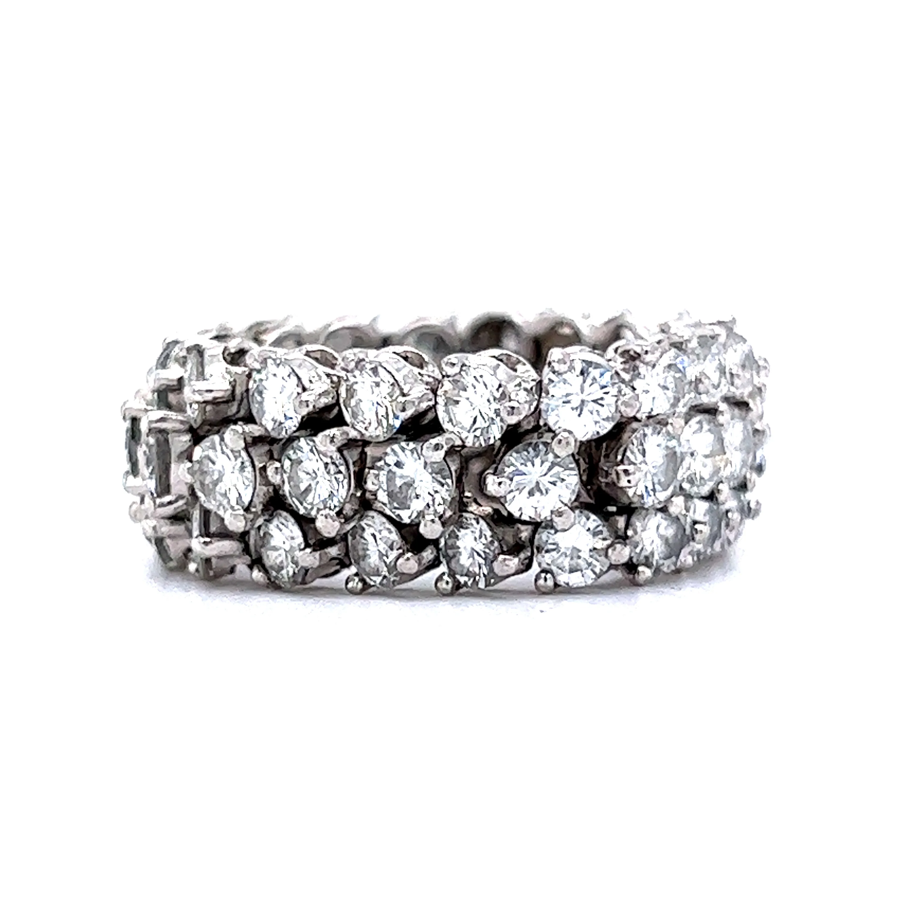 Flexible Diamond Eternity Band in Platinum - Image 2
