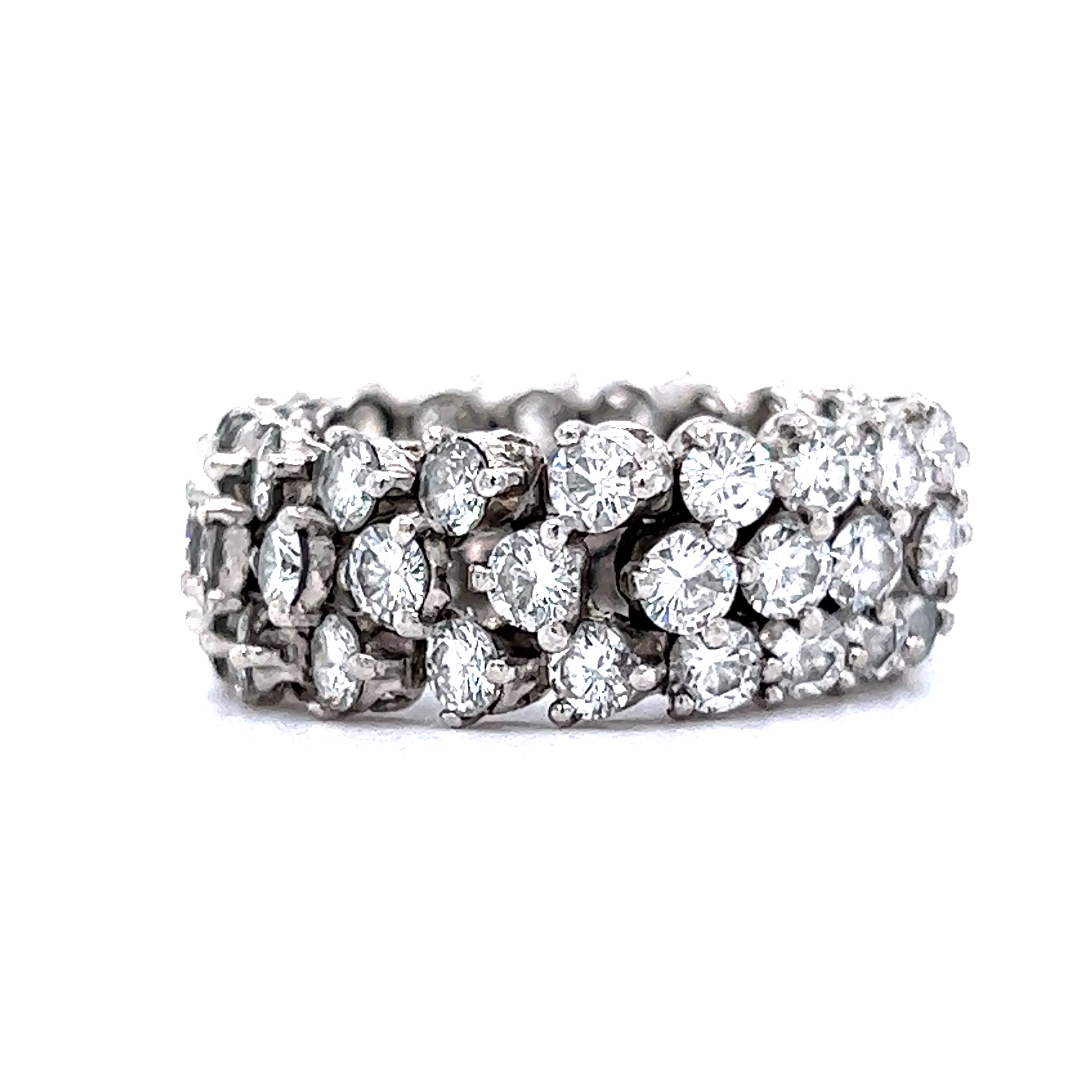 Flexible Diamond Eternity Band in Platinum - Image 3