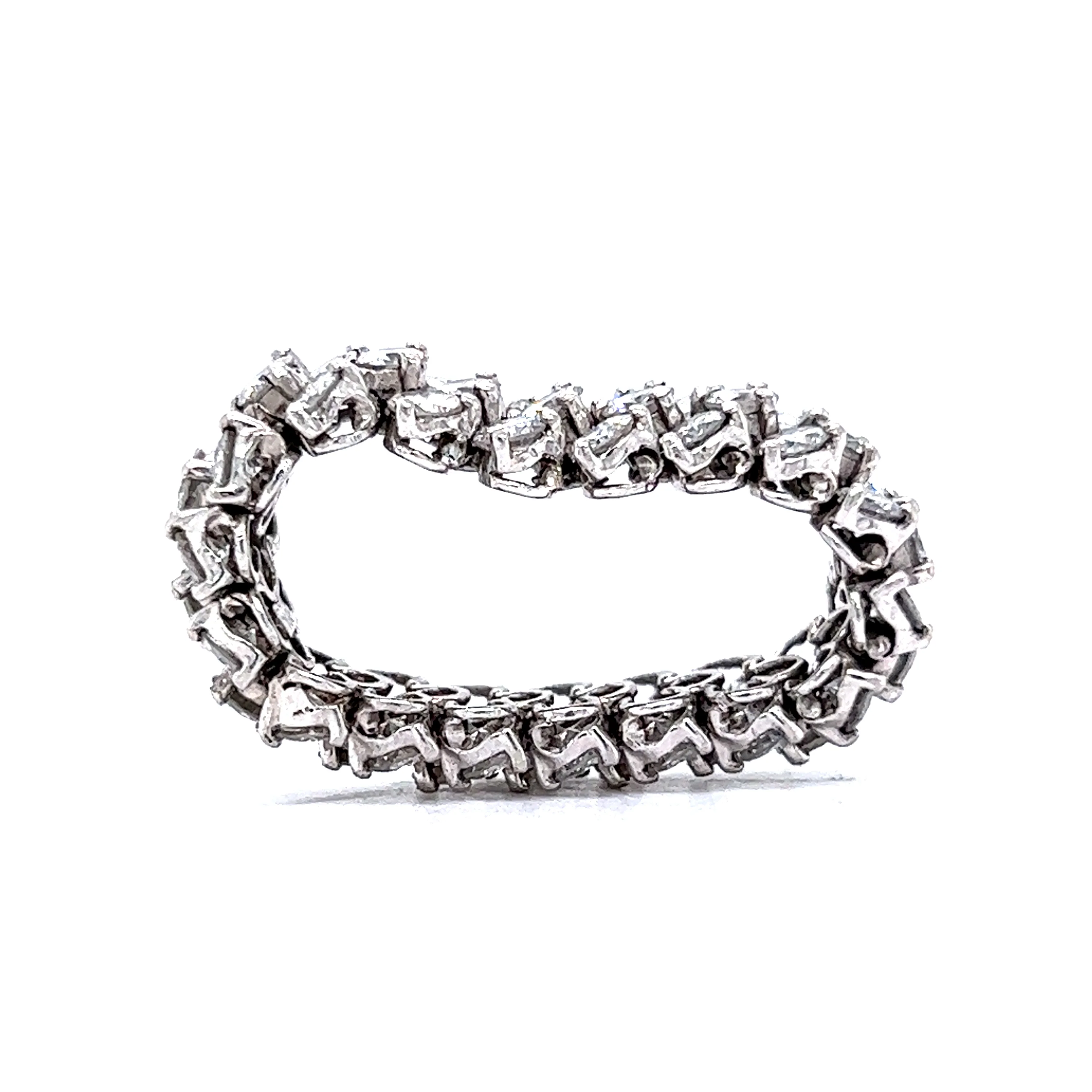 Flexible Diamond Eternity Band in Platinum - Image 4