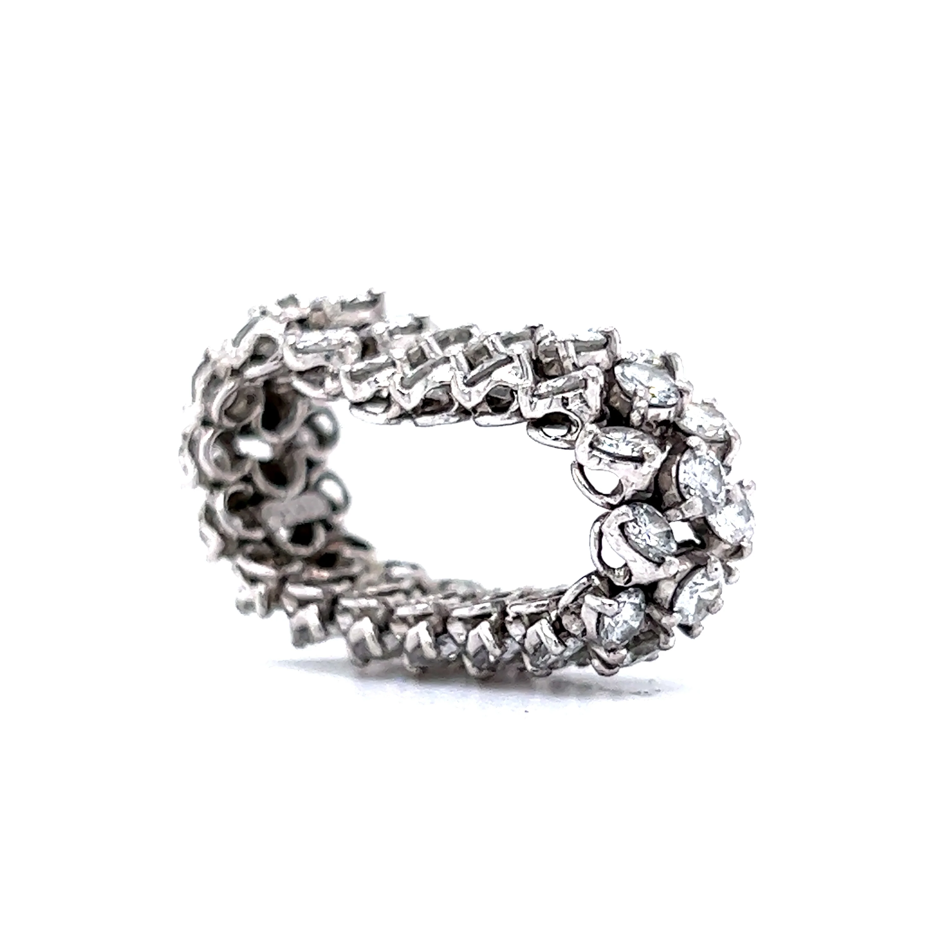 Flexible Diamond Eternity Band in Platinum - Image 5