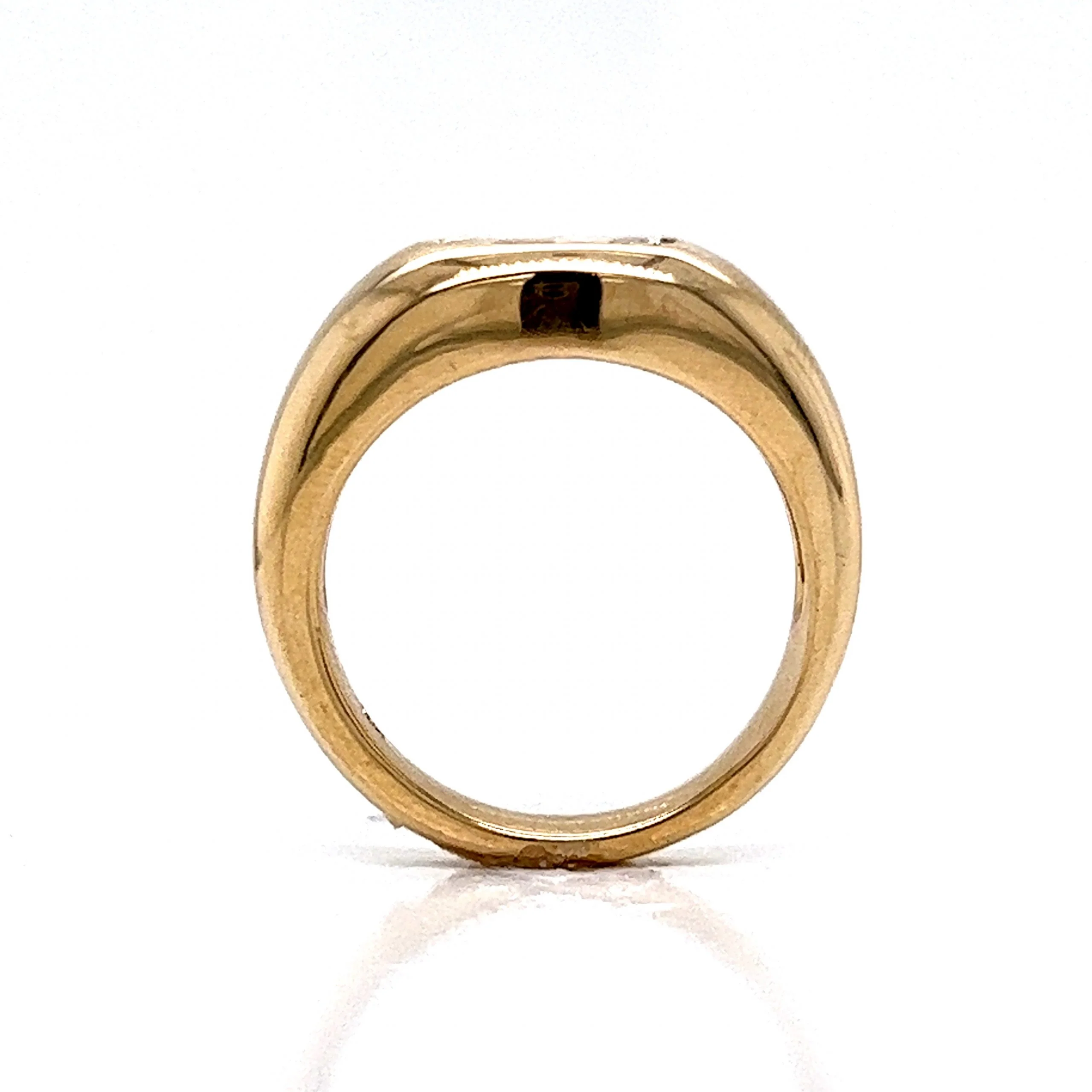 Flush Set 1.21 Pear Cut Diamond Engagement Ring in 14k Yellow Gold - Image 4