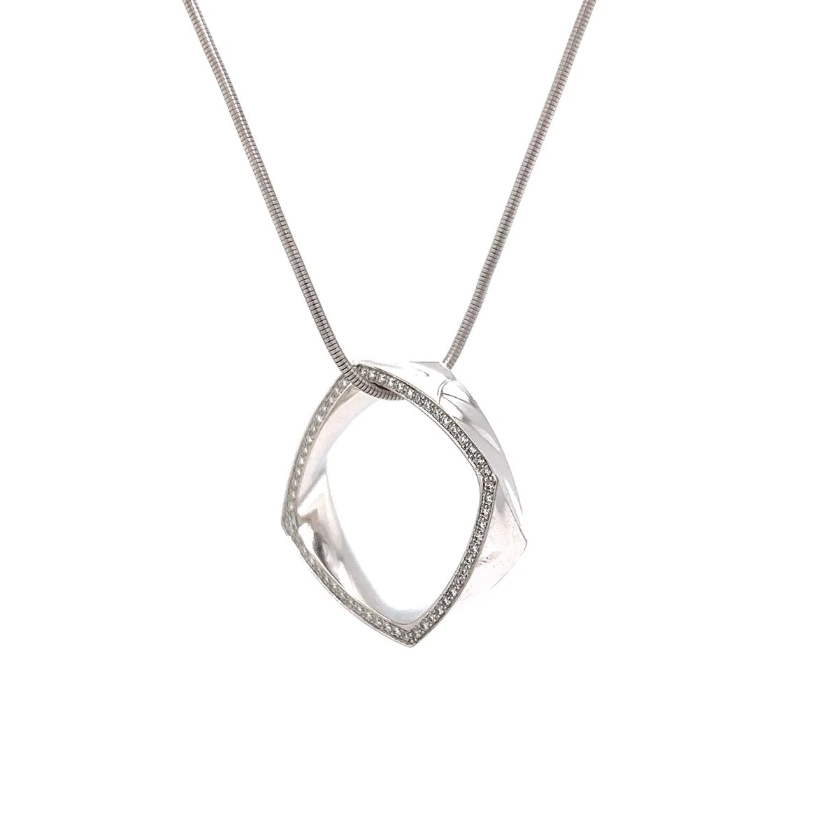 Frank Gehry Torque Tiffany & Co. Necklace in 18k White Gold - Image 2