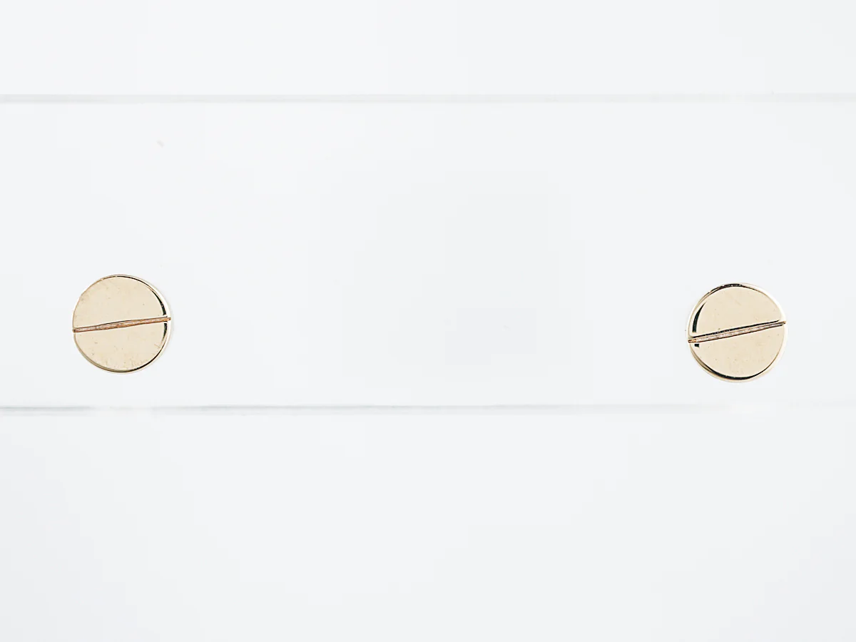 Geometric Earrings Modern in 14k Yellow Gold