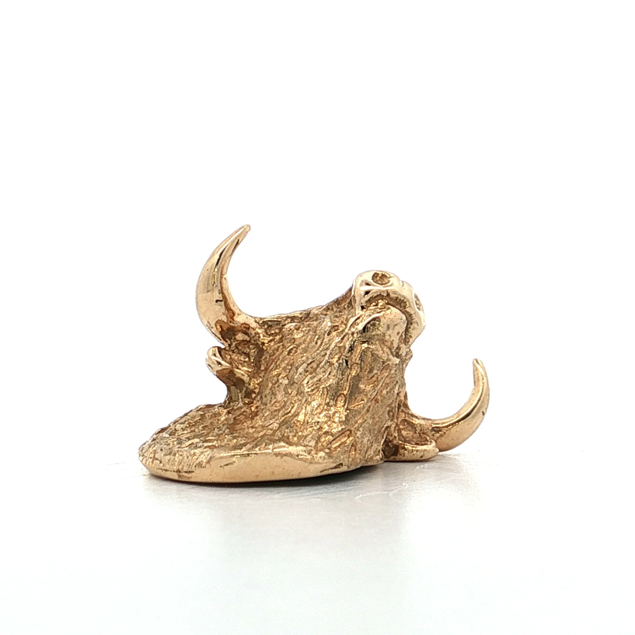 Golden Bull Pendant 14k Yellow Gold - Image 2