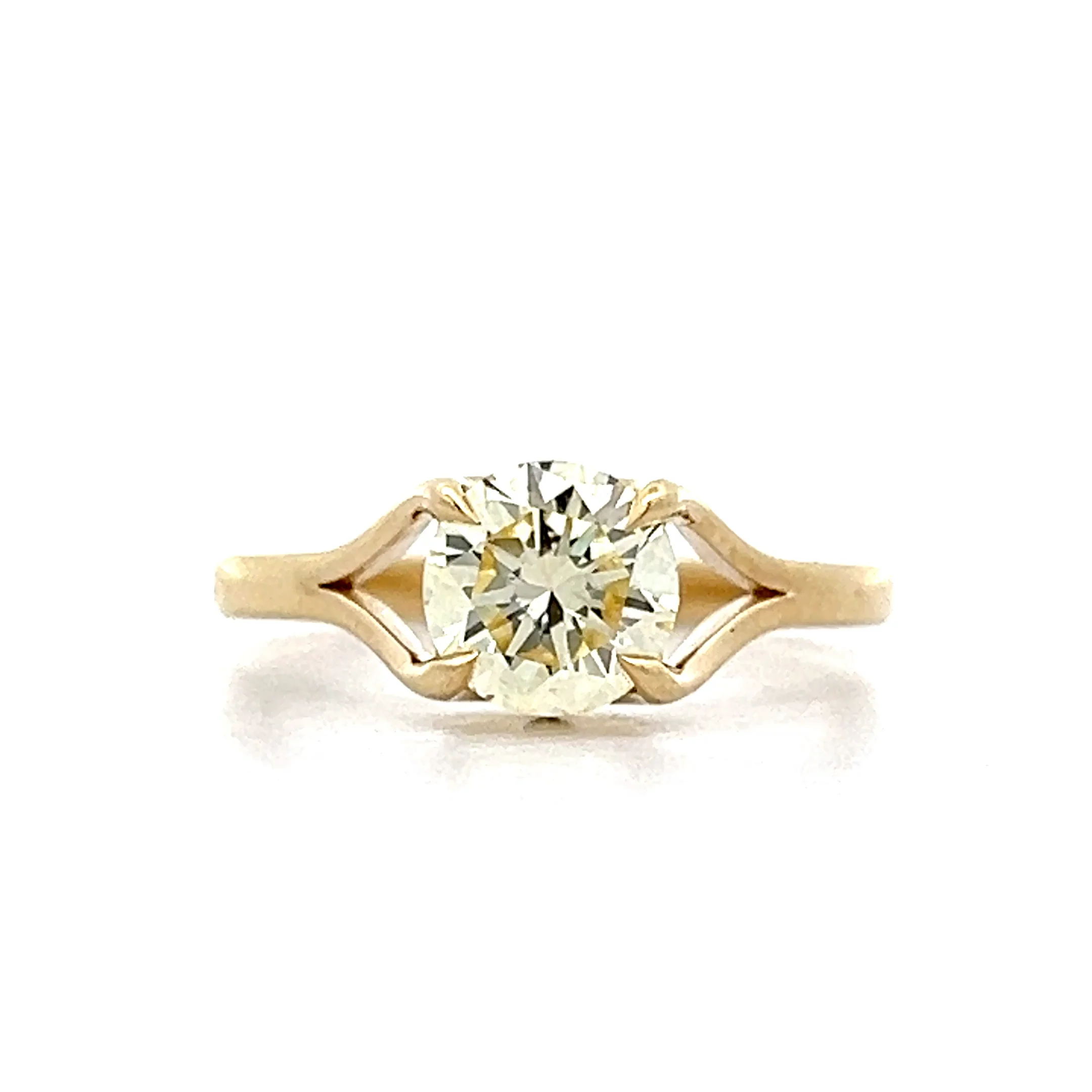 1.28 Round Diamond Solitaire Engagement Ring in 14k